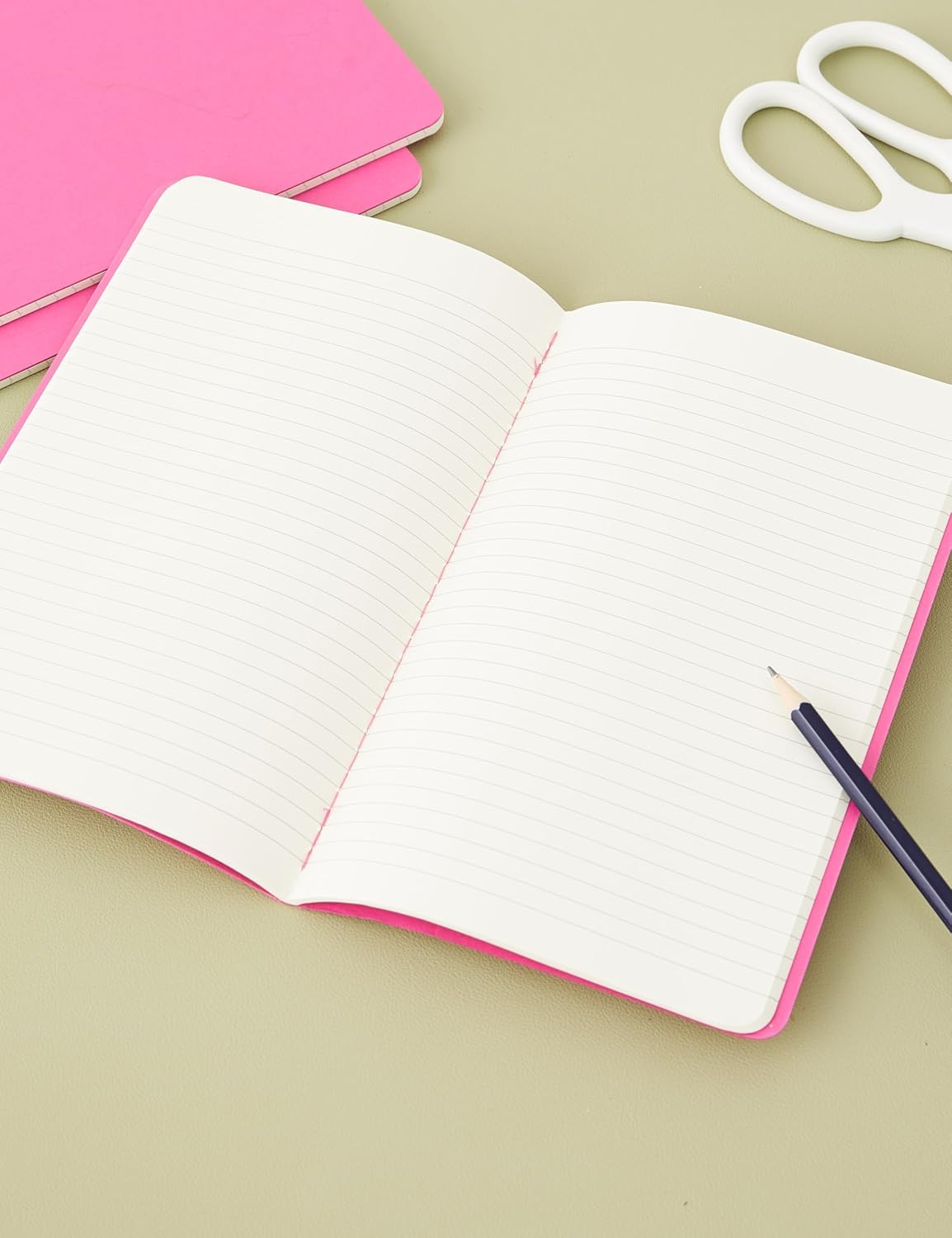 Foto 3 | Cuaderno Moleskine Cahier De Tapa Blanda, Color Rosa Cinético, Juego De 3 - Venta Internacional.