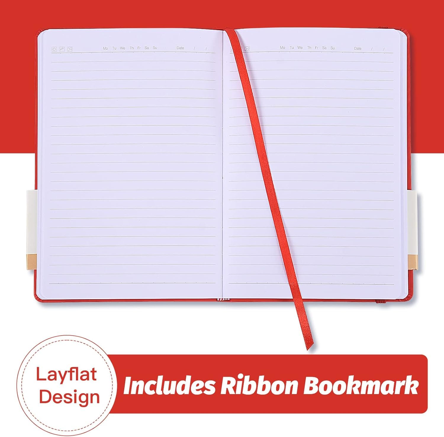 Foto 4 | Libreta Suin De Tapa Dura, Tamaño A5, Rayada, 200 Páginas, Paquete De 6 - Venta Internacional.