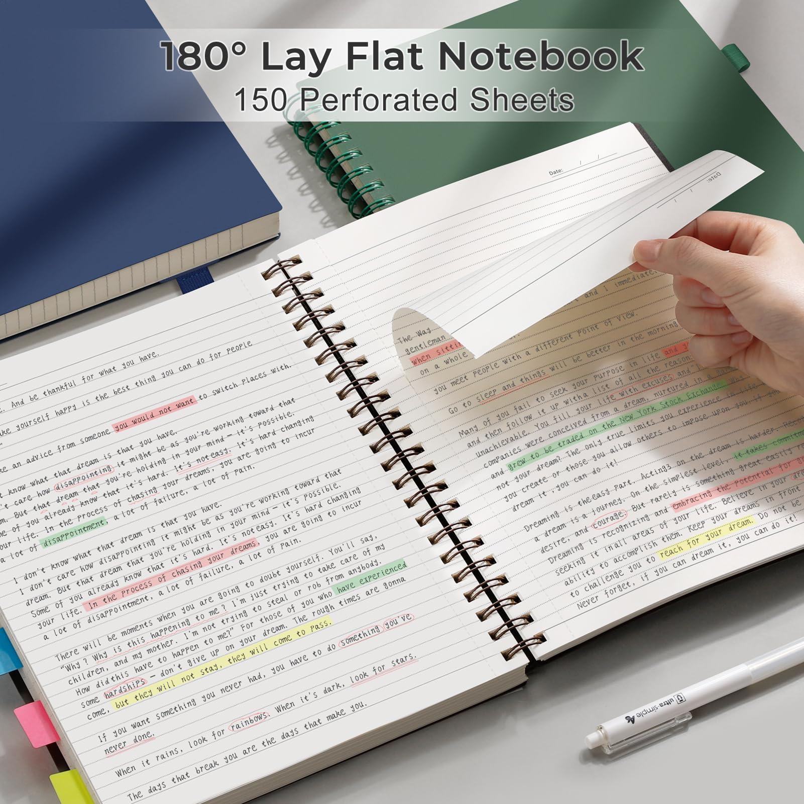 Foto 2 | Cuaderno En Espiral Ahgxg College Rayado A4, 300 Páginas, 100 G/m² - Venta Internacional.