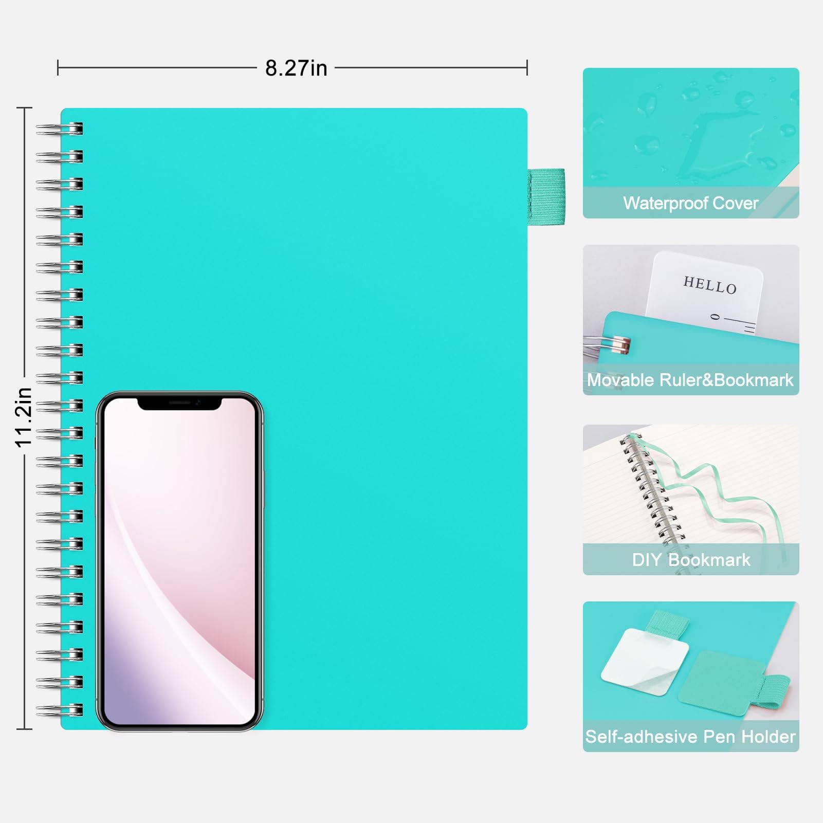 Foto 4 pulgar | Cuaderno En Espiral Ahgxg College Rayado A4, 300 Páginas, 100 G/m² - Venta Internacional.