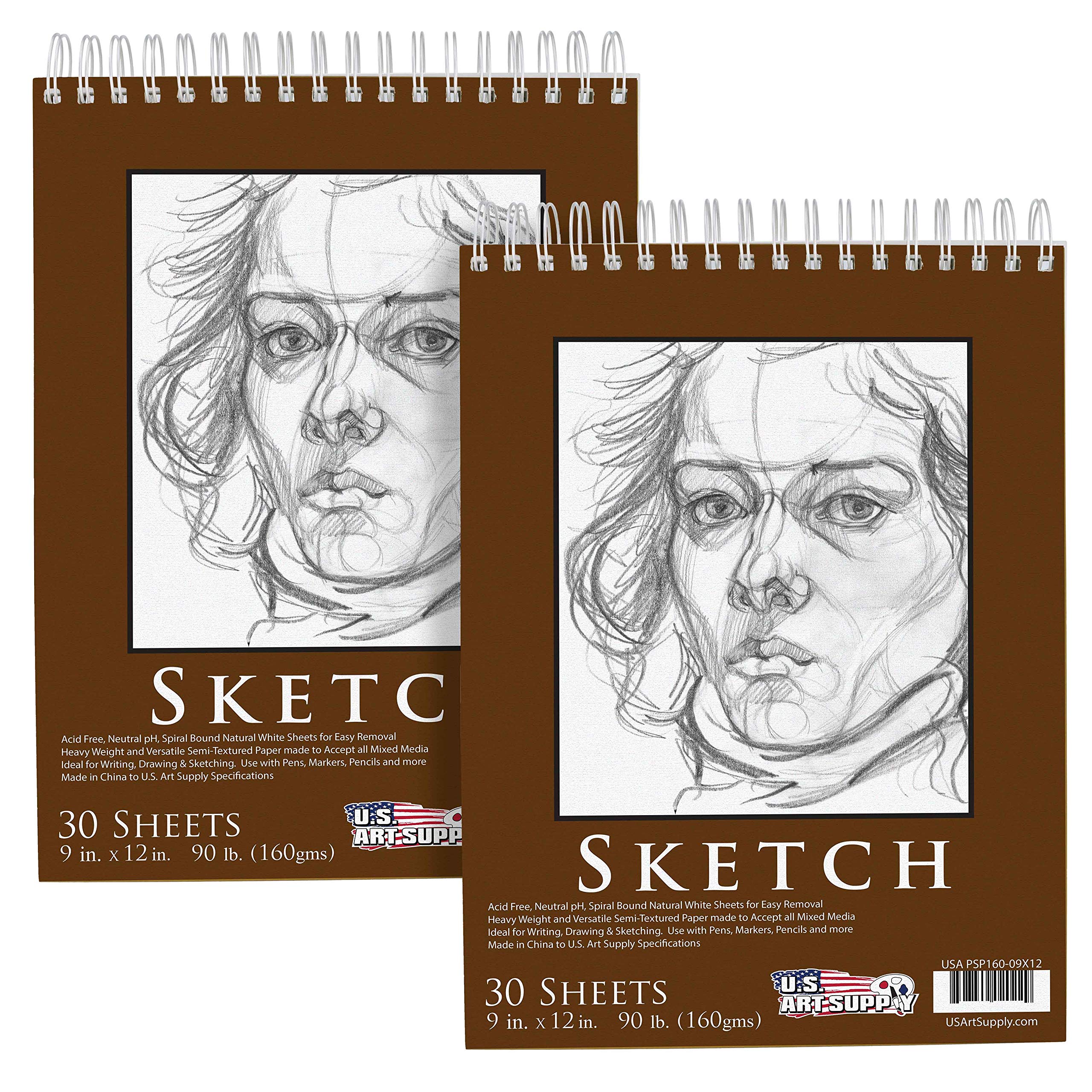 Foto 2 pulgar | Bloc De Dibujo U.s. Art Supply, 9 X 12 Unidades, De Alta Calidad, 160 G/m², 30 Hojas - Venta Internacional.