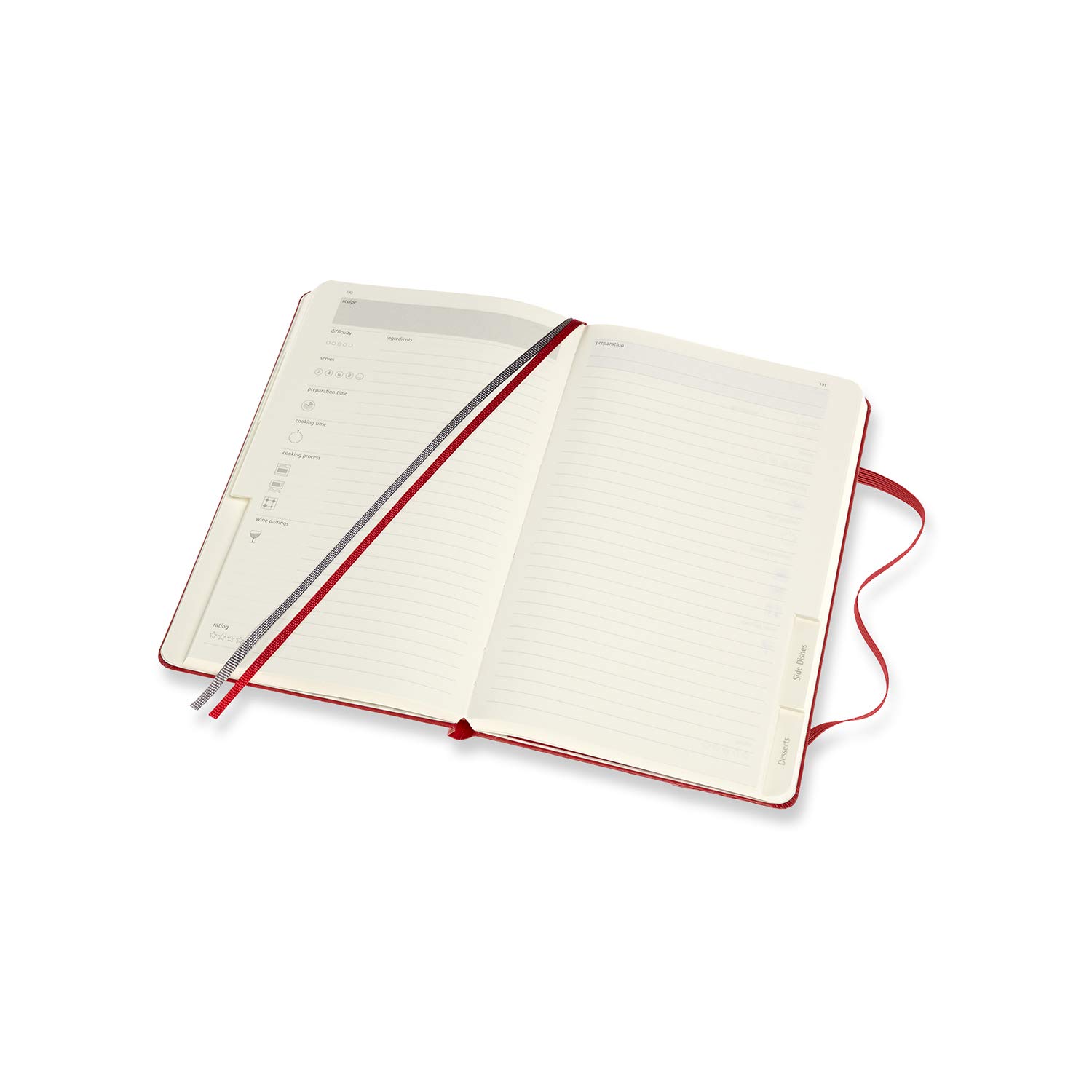 Foto 5 | Journal Moleskine Passion Recipe, Tapa Dura, Tamaño Grande, Rojo Escarlata - Venta Internacional.