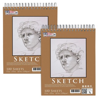Foto 1 | Bloc Para Cuaderno De Bocetos U.s. Art Supply, Con La Parte Superior, Espiral, 8 X 10 Pulgadas, 100 Hojas - Vent