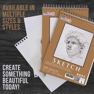 Foto 5 | Bloc Para Cuaderno De Bocetos U.s. Art Supply, Con La Parte Superior, Espiral, 8 X 10 Pulgadas, 100 Hojas - Vent