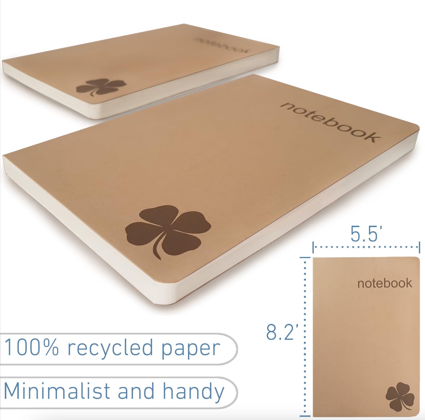 Foto 4 pulgar | Notebook Le Vent - Juego De 2 Hojas (a5, 200 Páginas, 100 G/m²), Papel Reciclado - Venta Internacional.