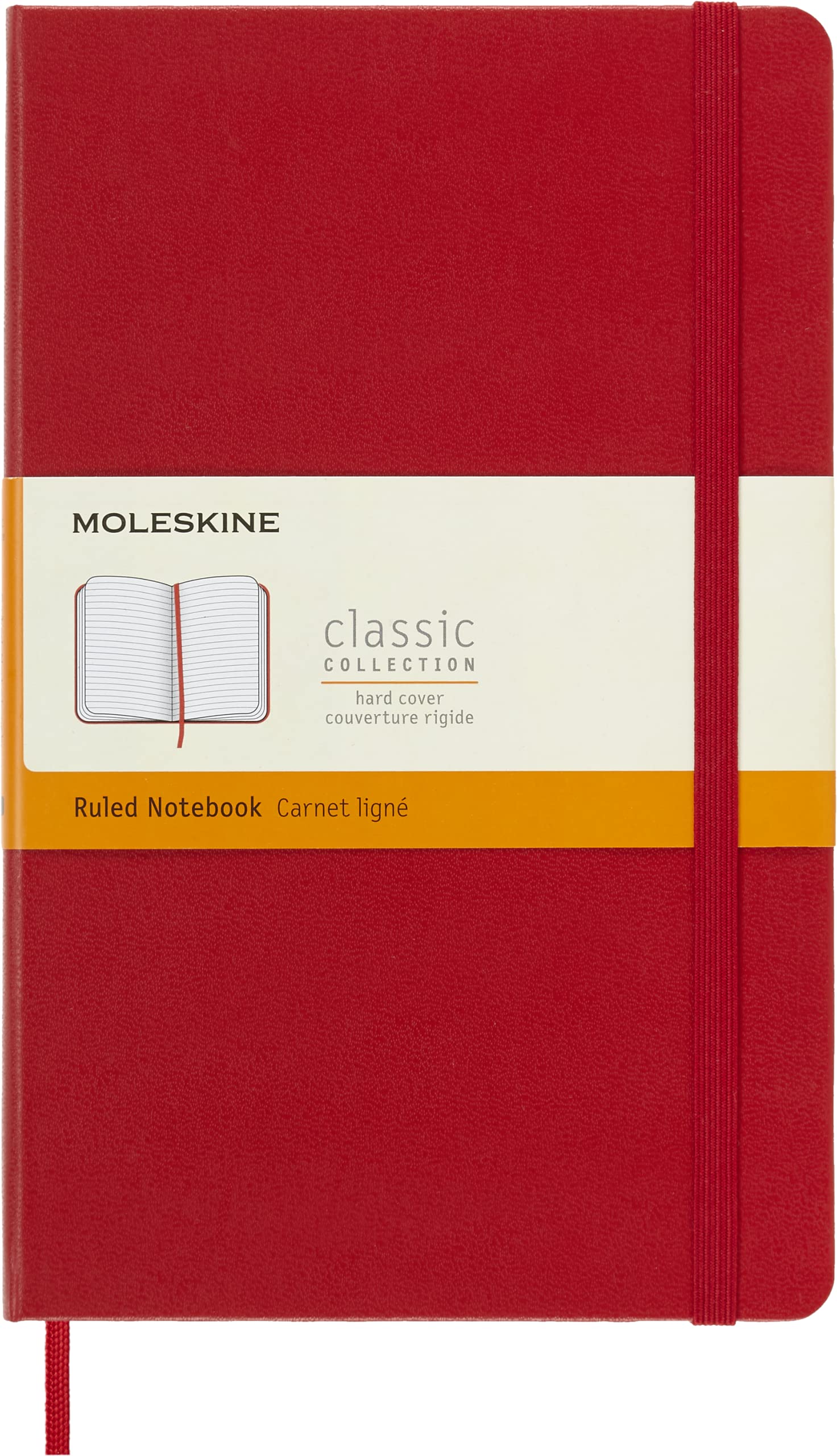 Foto 2 pulgar | Cuaderno Moleskine Classic De Tapa Dura, Tamaño Grande, Rojo Escarlata - Venta Internacional.