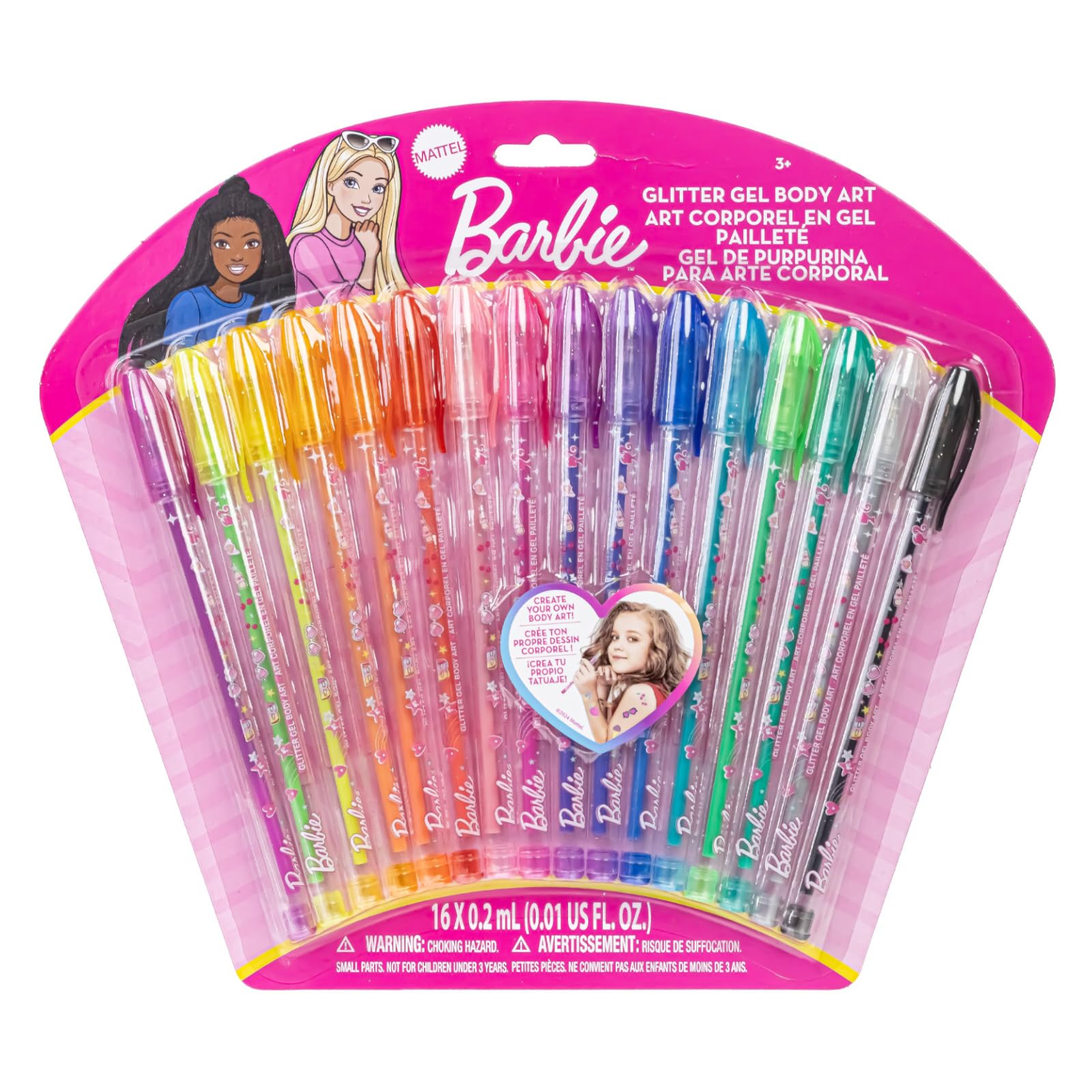 Foto 2 pulgar | Set De Arte Corporal Con Bolígrafo Con Purpurina Townley Girl Barbie, 16 Piezas - Venta Internacional.