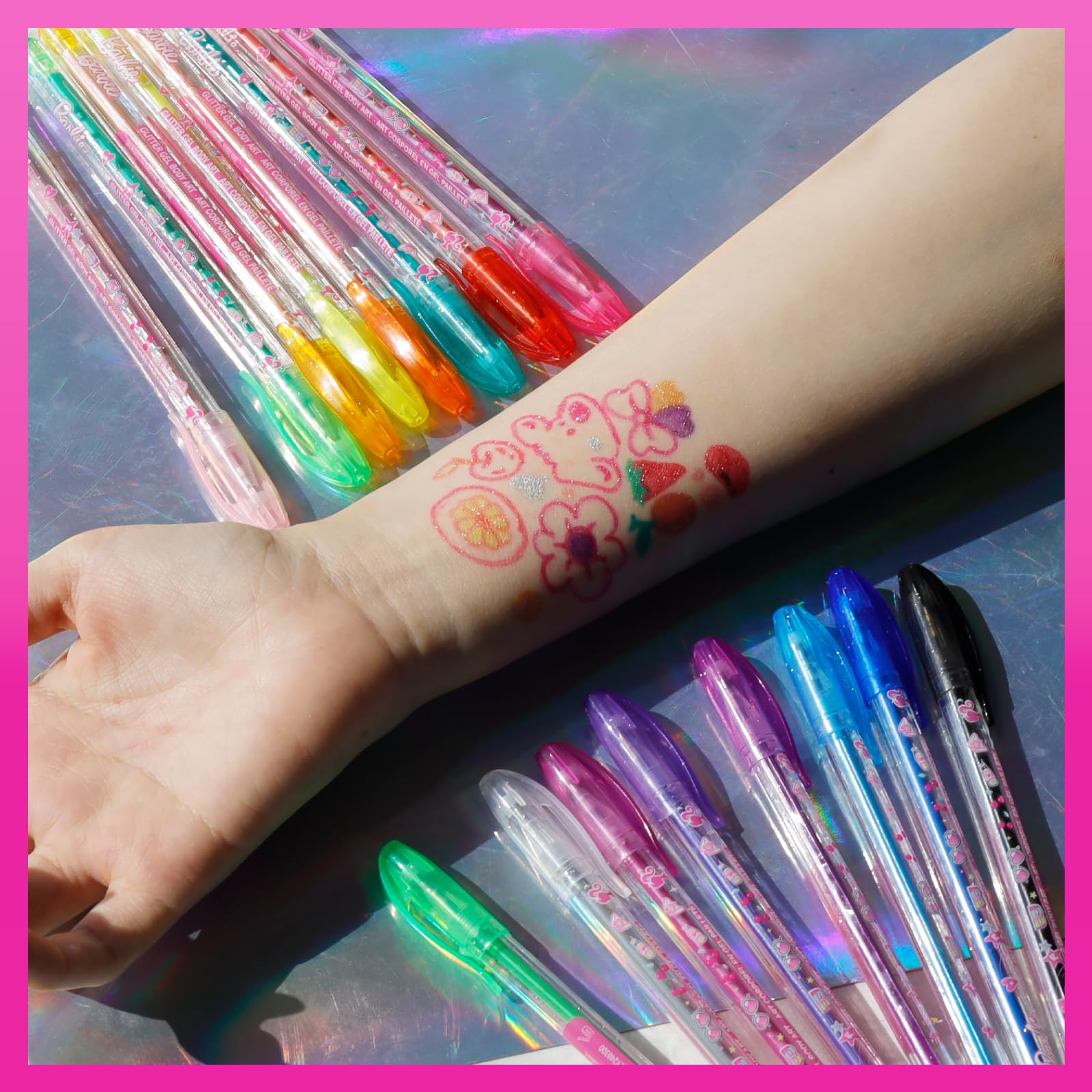 Foto 4 pulgar | Set De Arte Corporal Con Bolígrafo Con Purpurina Townley Girl Barbie, 16 Piezas - Venta Internacional.