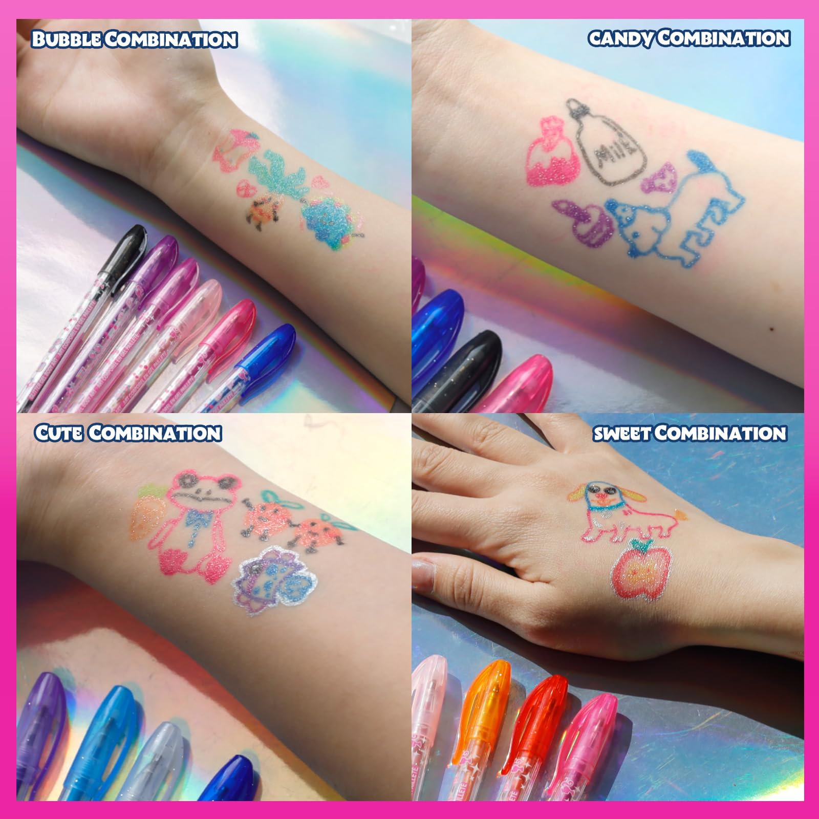 Foto 4 | Set De Arte Corporal Con Bolígrafo Con Purpurina Townley Girl Barbie, 16 Piezas - Venta Internacional.