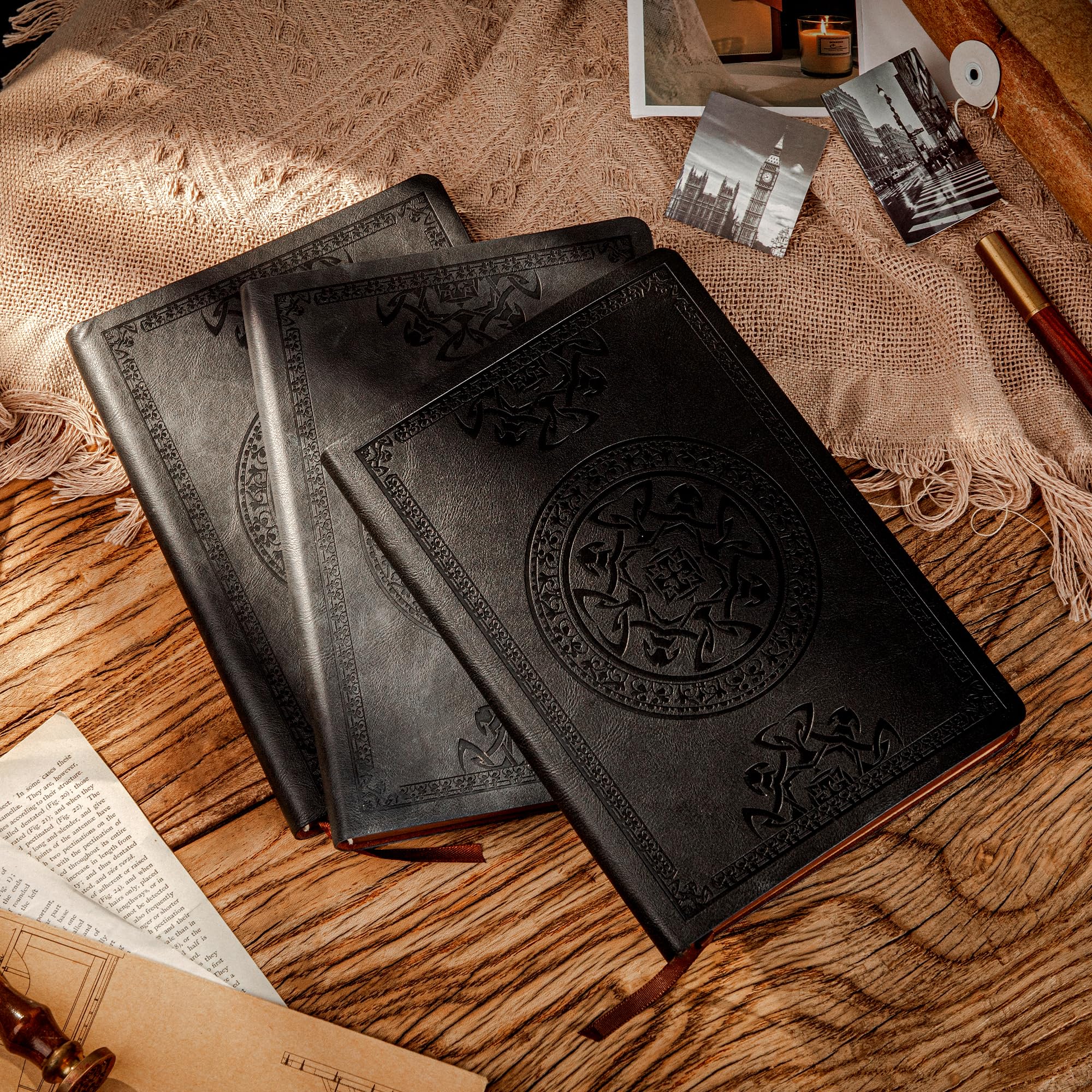 Foto 8 pulgar | Cuaderno Cagie Cuaderno Vintage De Piel Para Hombre, 180 Páginas - Venta Internacional.