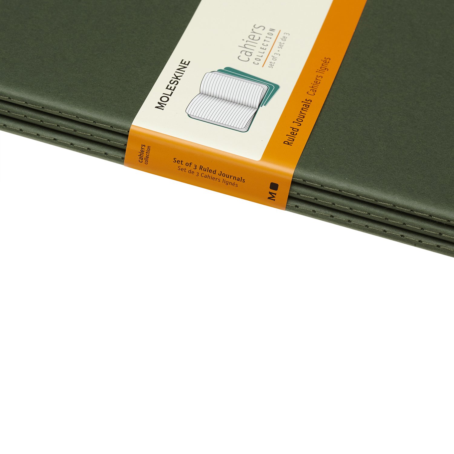 Foto 6 pulgar | Cuaderno Moleskine Cahier De Tapa Blanda Xl, Color Verde Mirto (juego De 3) - Venta Internacional.