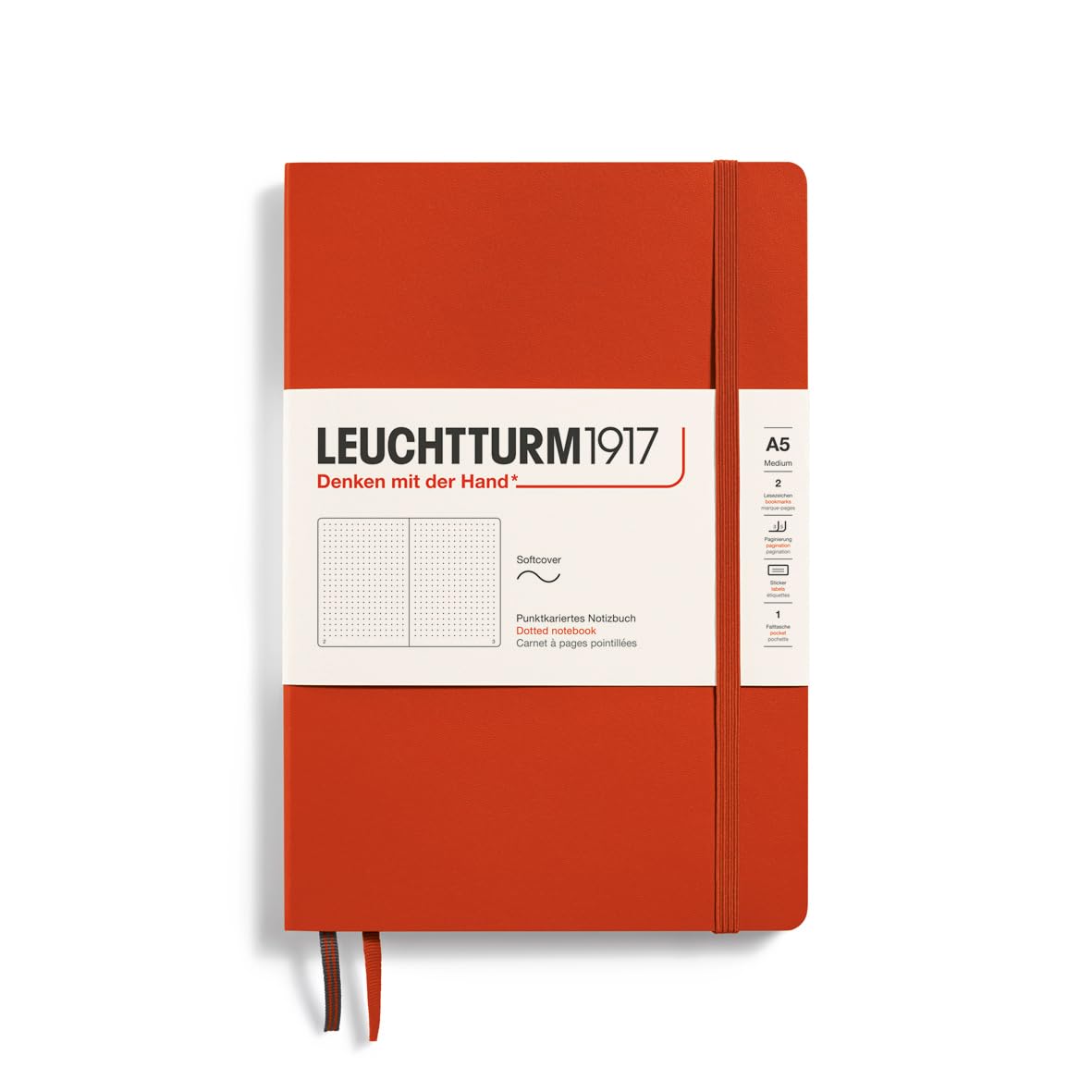 Foto 2 pulgar | Cuaderno Leuchtturm1917, Tapa Blanda, Tamaño Mediano, A5, 123 Páginas - Venta Internacional.