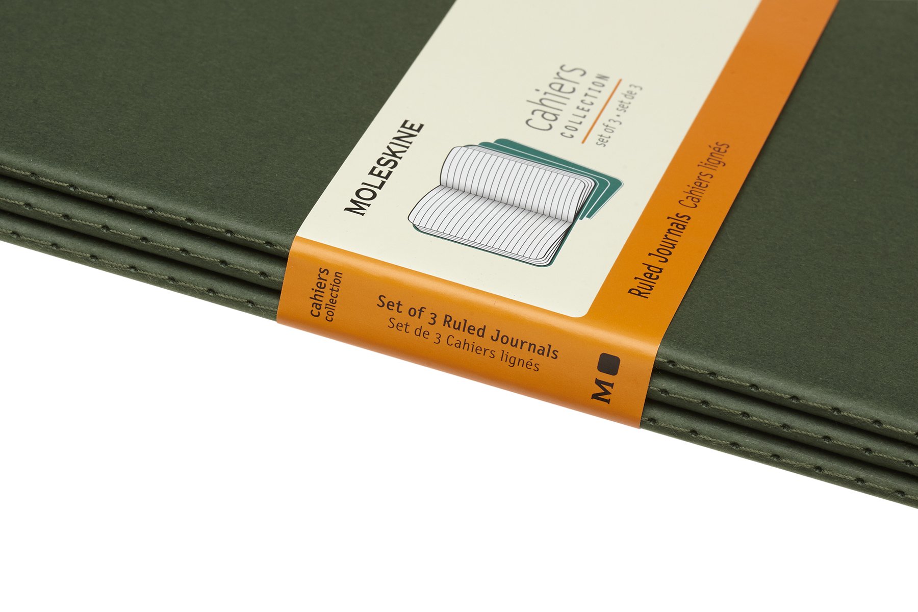 Foto 2 | Cuaderno Moleskine Cahier, Tapa Blanda, 80 Páginas, Color Verde Mirto - Venta Internacional.