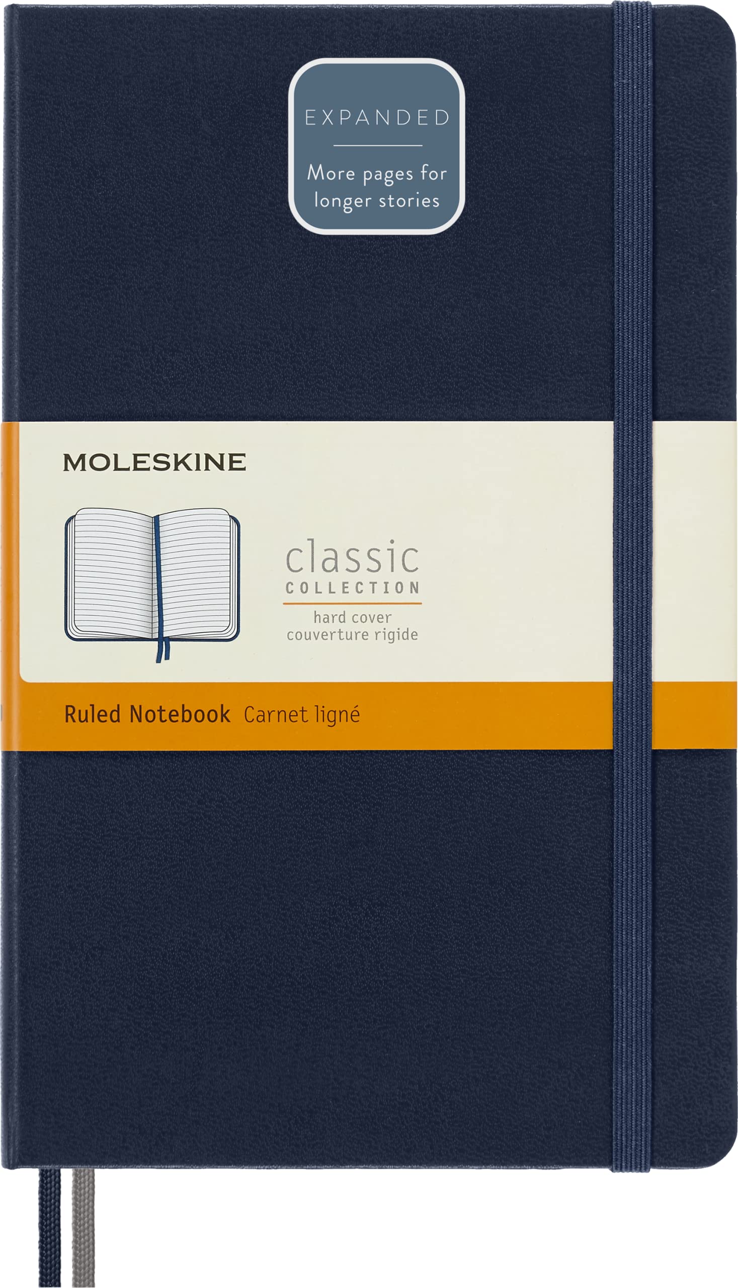 Foto 1 | Libreta Moleskine Classic Con Tapa Dura Expandida, Color Azul Zafiro - Venta Internacional.