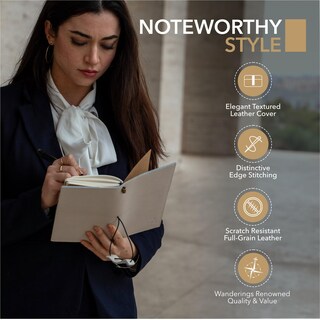 Foto 5 | Organizador De Cuadernos Wanderings Leather Travelers Oat, 22 X 11,5 Cm - Venta Internacional.