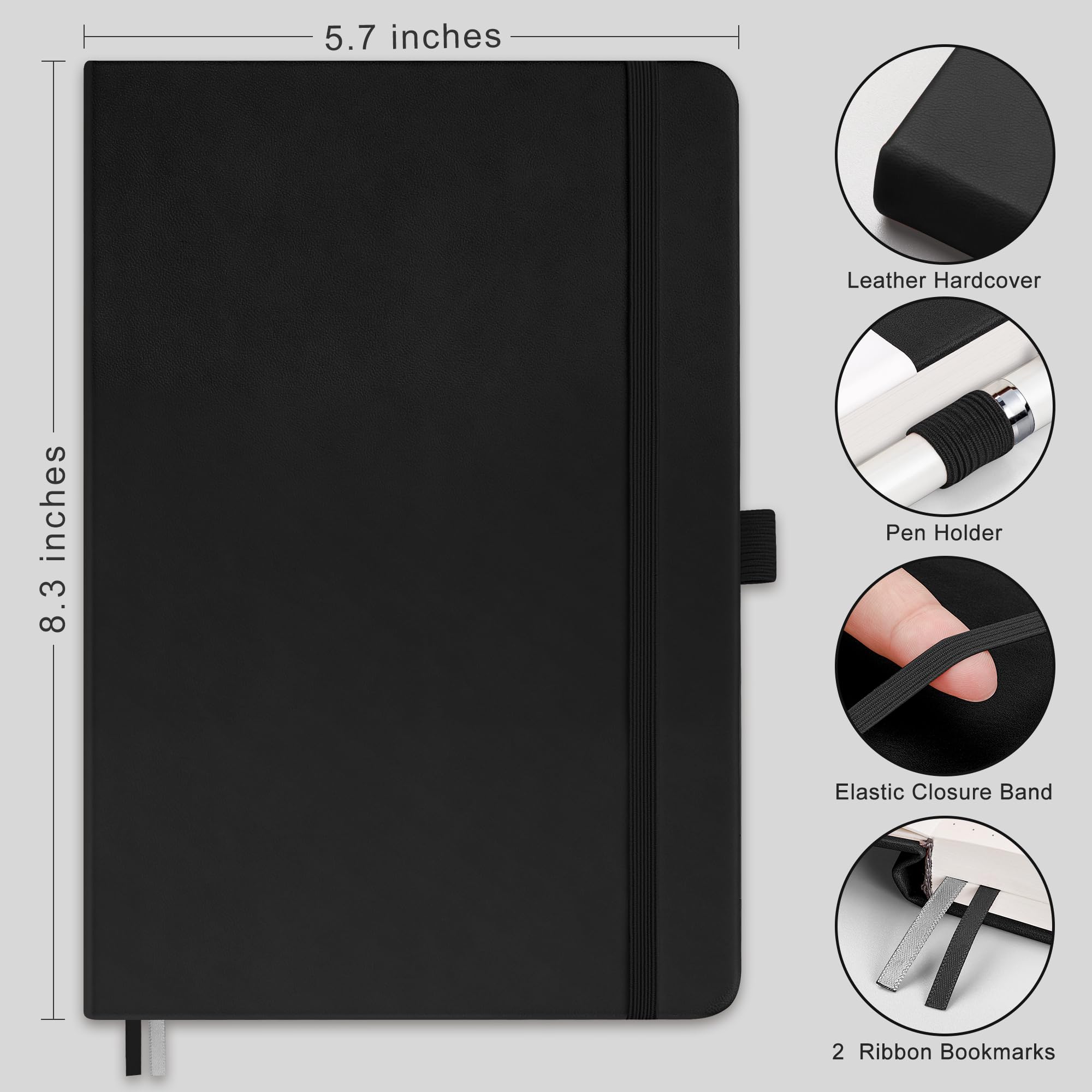 Foto 3 pulgar | Cuaderno Rettacy Bullet Dotted A5 Con 320 Páginas Numeradas - Venta Internacional.