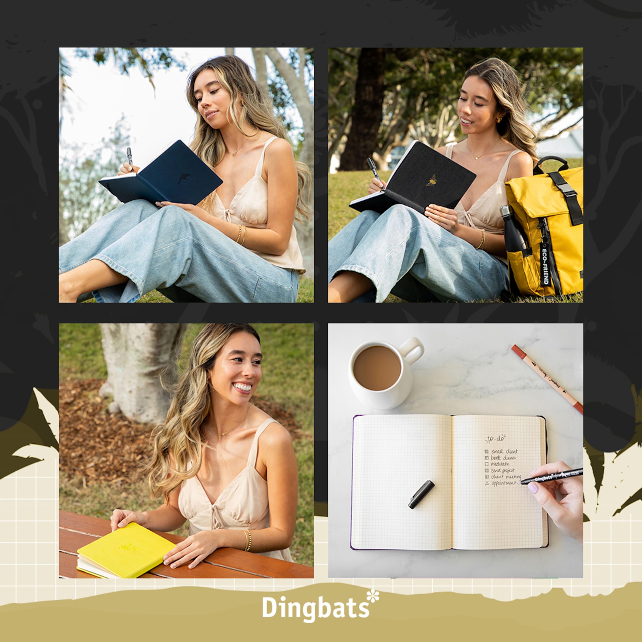 Foto 7 | Funda Textil Negra Para Notebook Dingbats* Pro Dotted Large B5 - Venta Internacional.