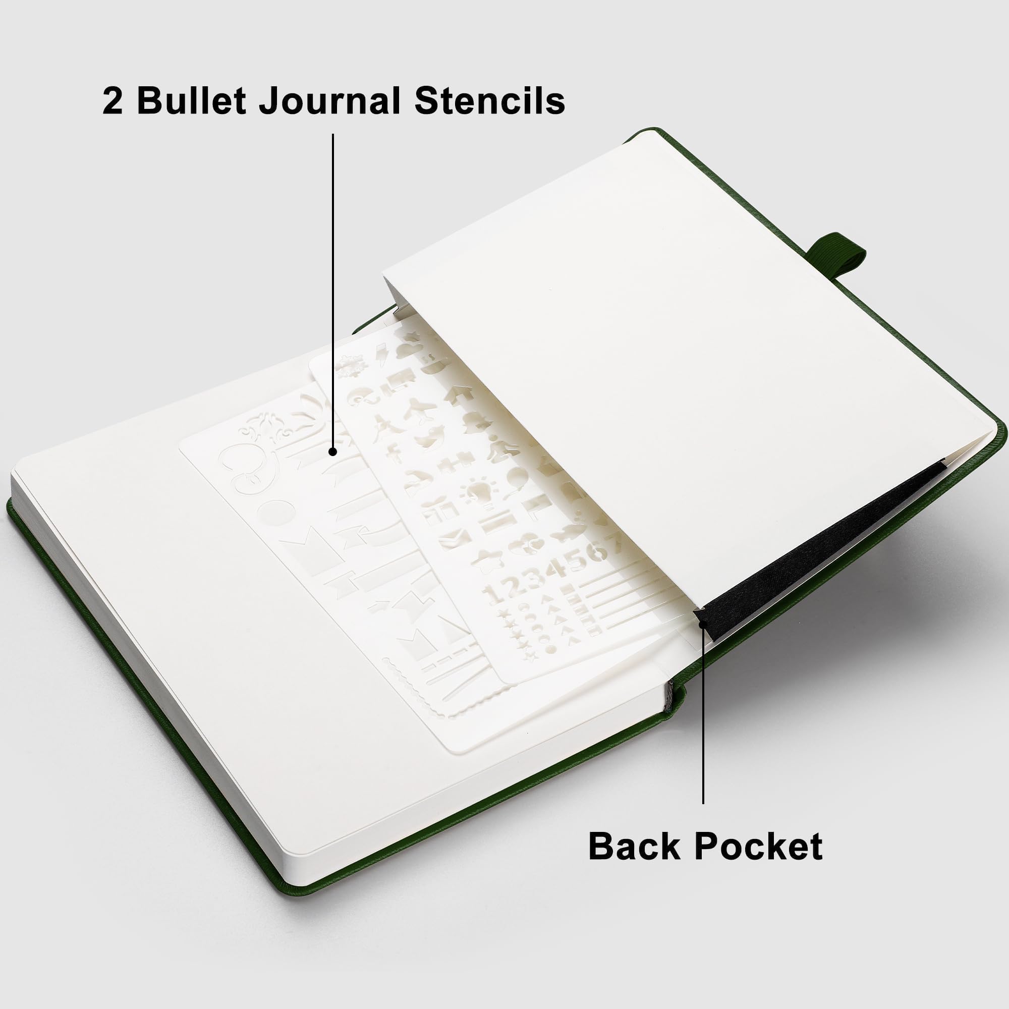 Foto 7 | Libreta Rettacy Bullet Dotted A5 Con 256 Páginas, 120 G/m², Color Verde Oscuro - Venta Internacional.