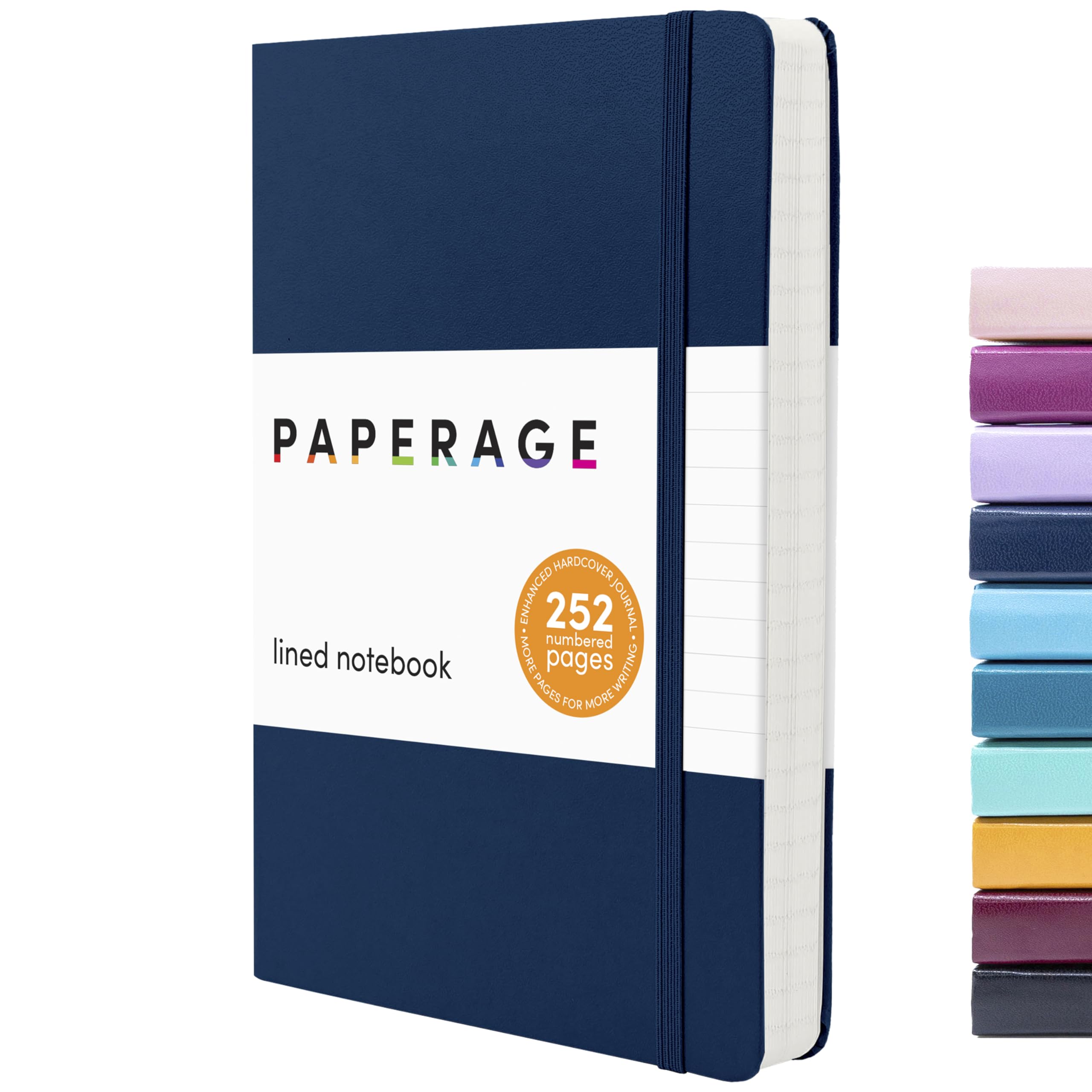 Foto 2 pulgar | Libreta Paperage Rayada, 252 Páginas, 14,5 X 20 Cm, Color Azul Marino - Venta Internacional.