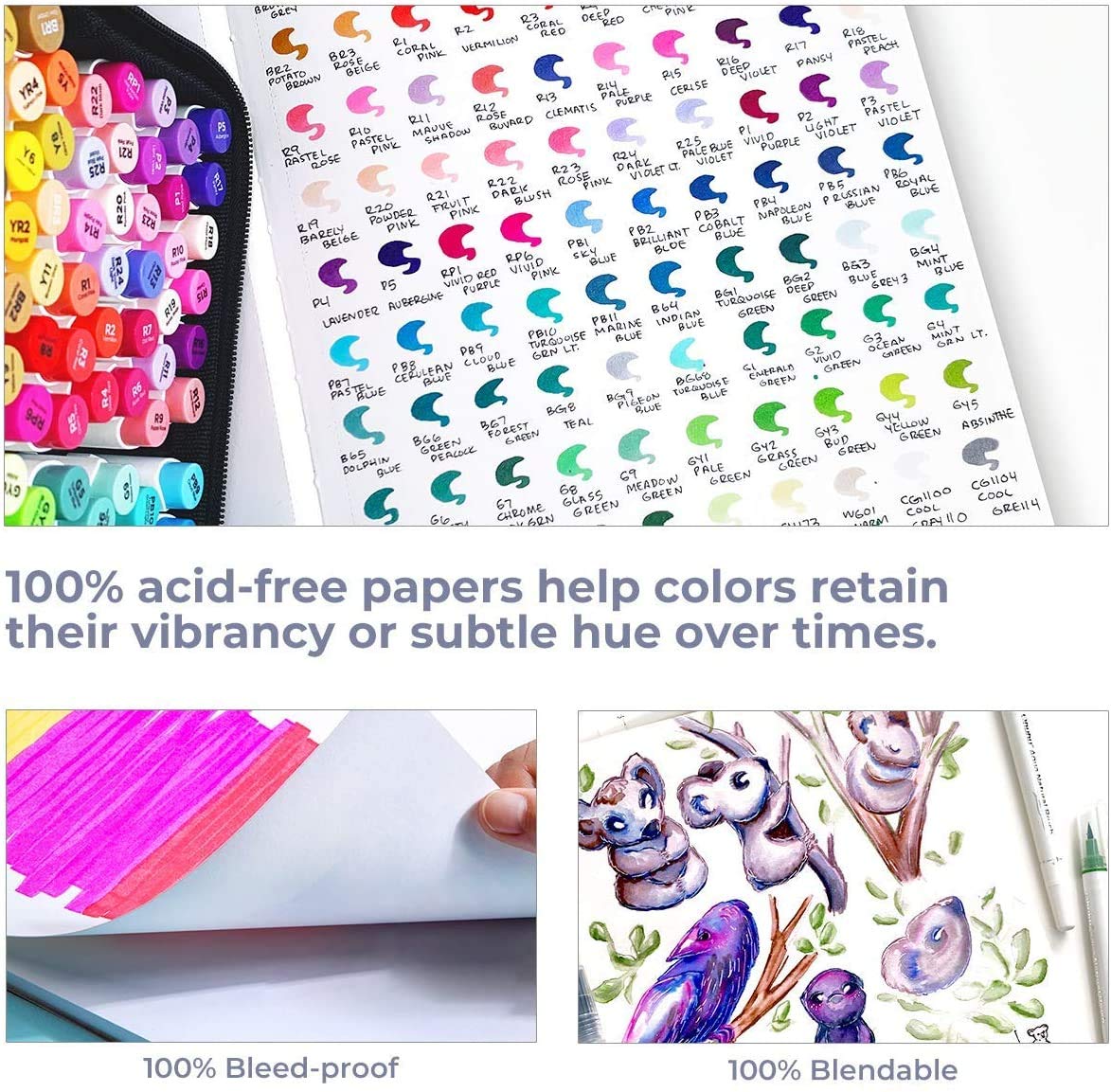 Foto 2 | Bloc De Papel Con Marcador Ohuhu Para Cuadernos De Bocetos, 21 X 29,7 Cm, 156 Páginas - Venta Internacional.