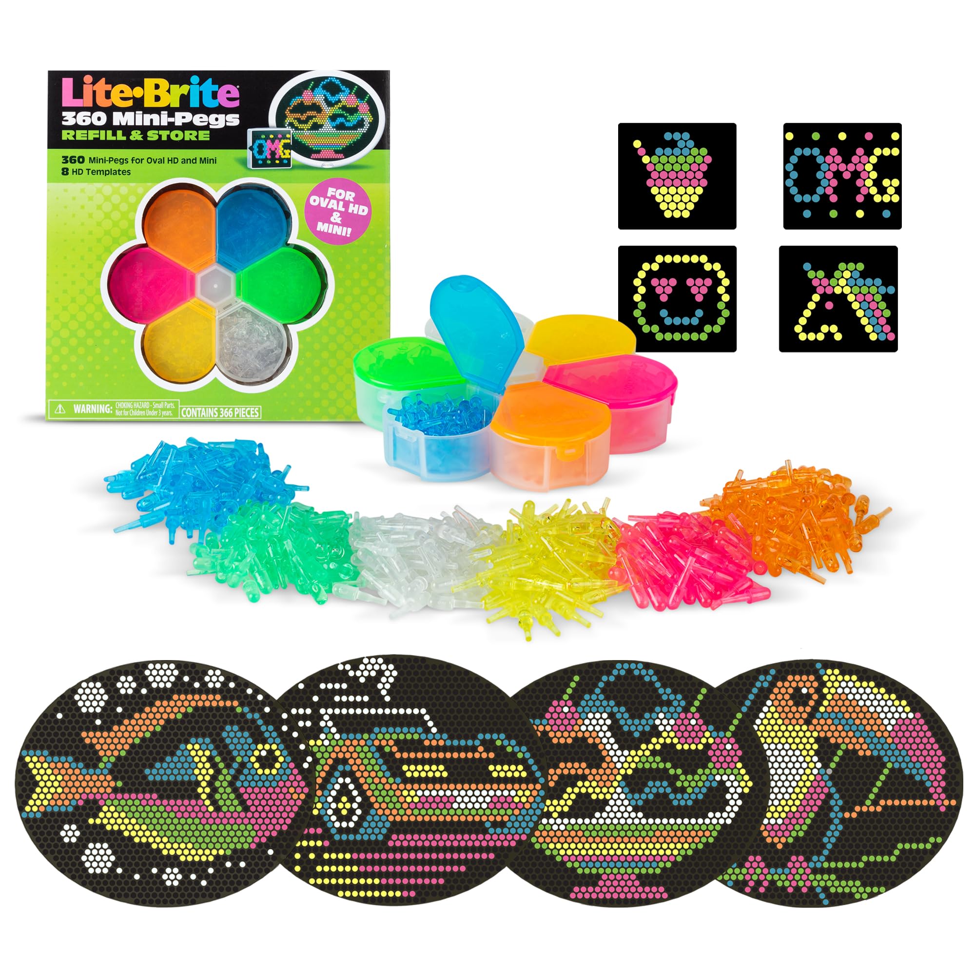 Foto 2 pulgar | Set De Plantillas Hd Y Recambios Lite Brite Con Capacidad De Almacenamiento - Venta Internacional.