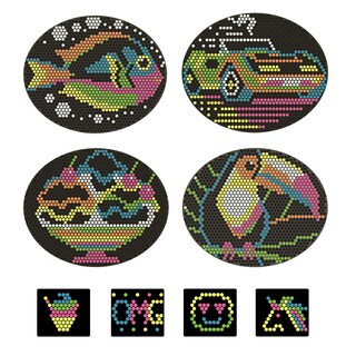 Foto 3 | Set De Plantillas Hd Y Recambios Lite Brite Con Capacidad De Almacenamiento - Venta Internacional.