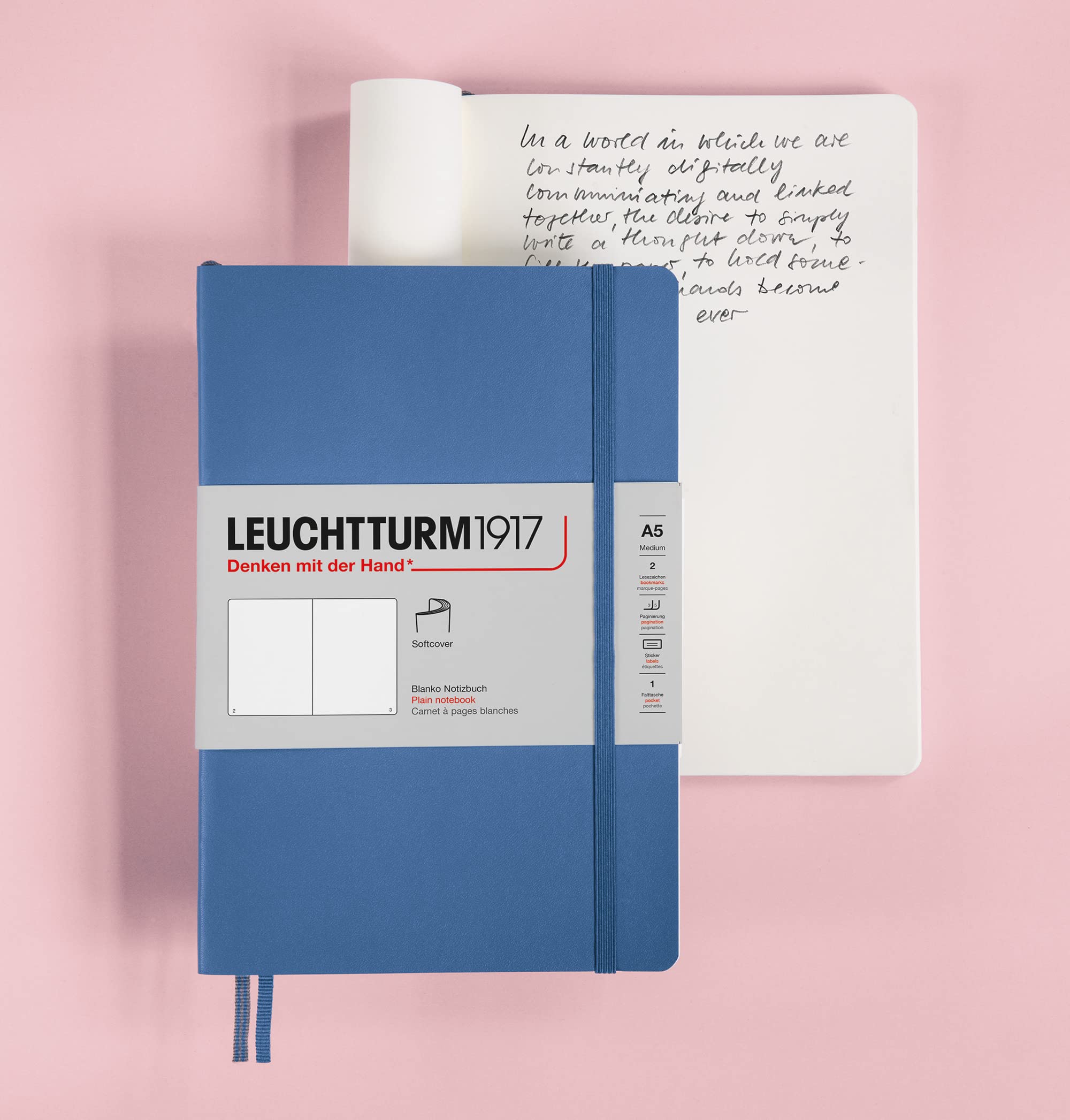 Foto 3 pulgar | Cuaderno Leuchtturm1917, Tapa Blanda, Tamaño Mediano, A5, 123 Páginas Numeradas - Venta Internacional.