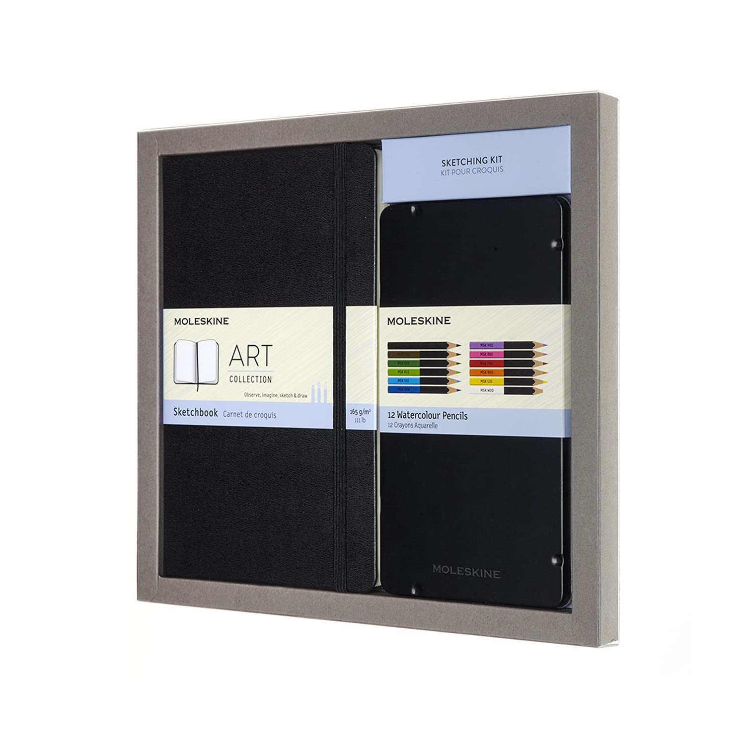 Set De Cuaderno De Bocetos Y Lápices De Acuarela Moleskine 13 X 21 Cm - Venta Internacional. $888