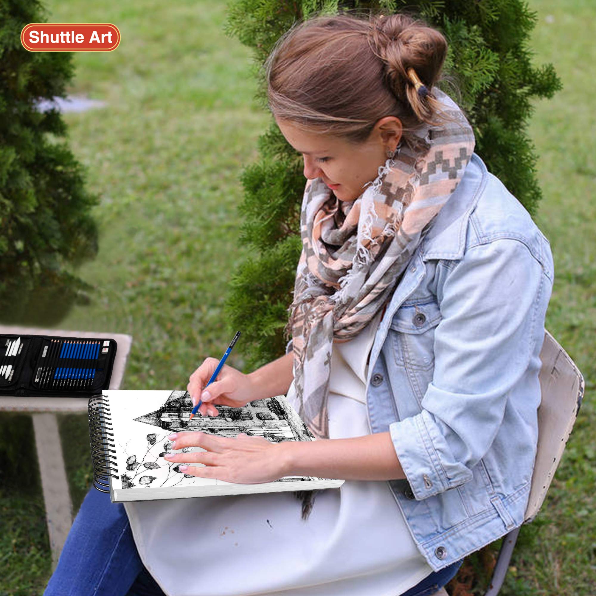 Foto 6 | Bloc De Dibujo Shuttle Art, 23 X 30 Cm, 260 Hojas, 100 G/m², Paquete De 2 - Venta Internacional.