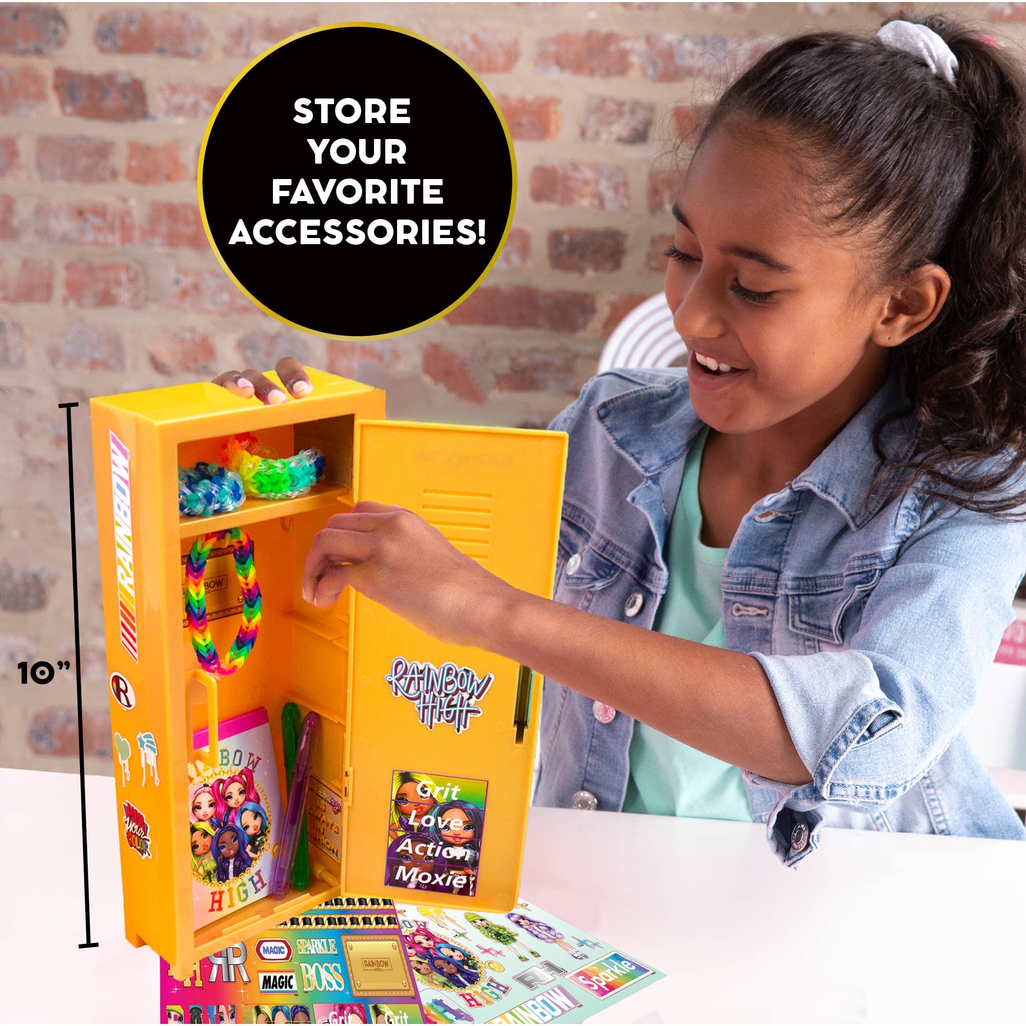 Foto 4 | Set De Papelería Rainbow High Secret Locker Con Bloc De Notas Y Bolígrafos - Venta Internacional.