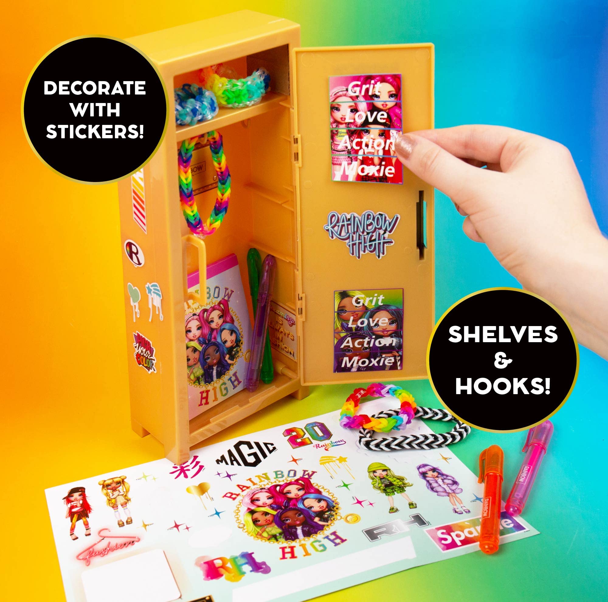 Foto 6 pulgar | Set De Papelería Rainbow High Secret Locker Con Bloc De Notas Y Bolígrafos - Venta Internacional.