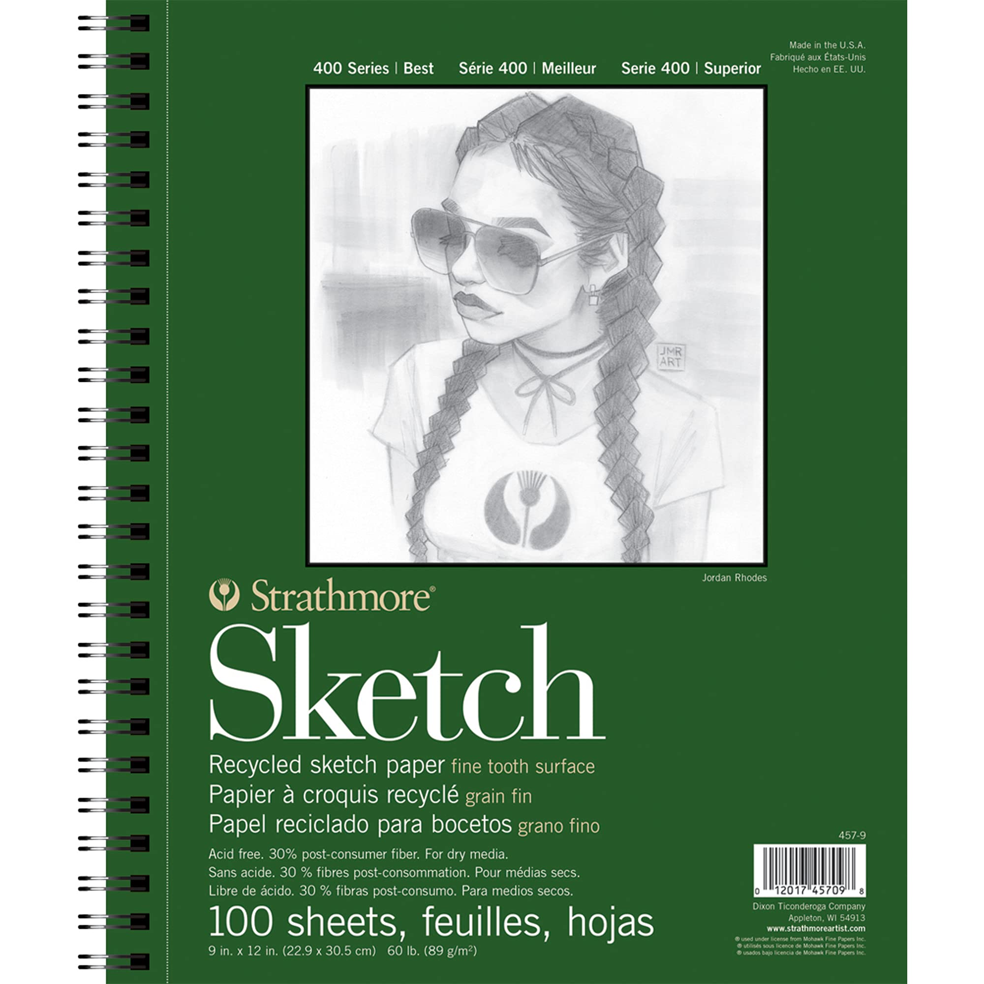 Foto 2 pulgar | Bloc De Dibujo Strathmore Serie 400, Papel Reciclado, 9 X 12 Pulgadas, 100 S - Venta Internacional.
