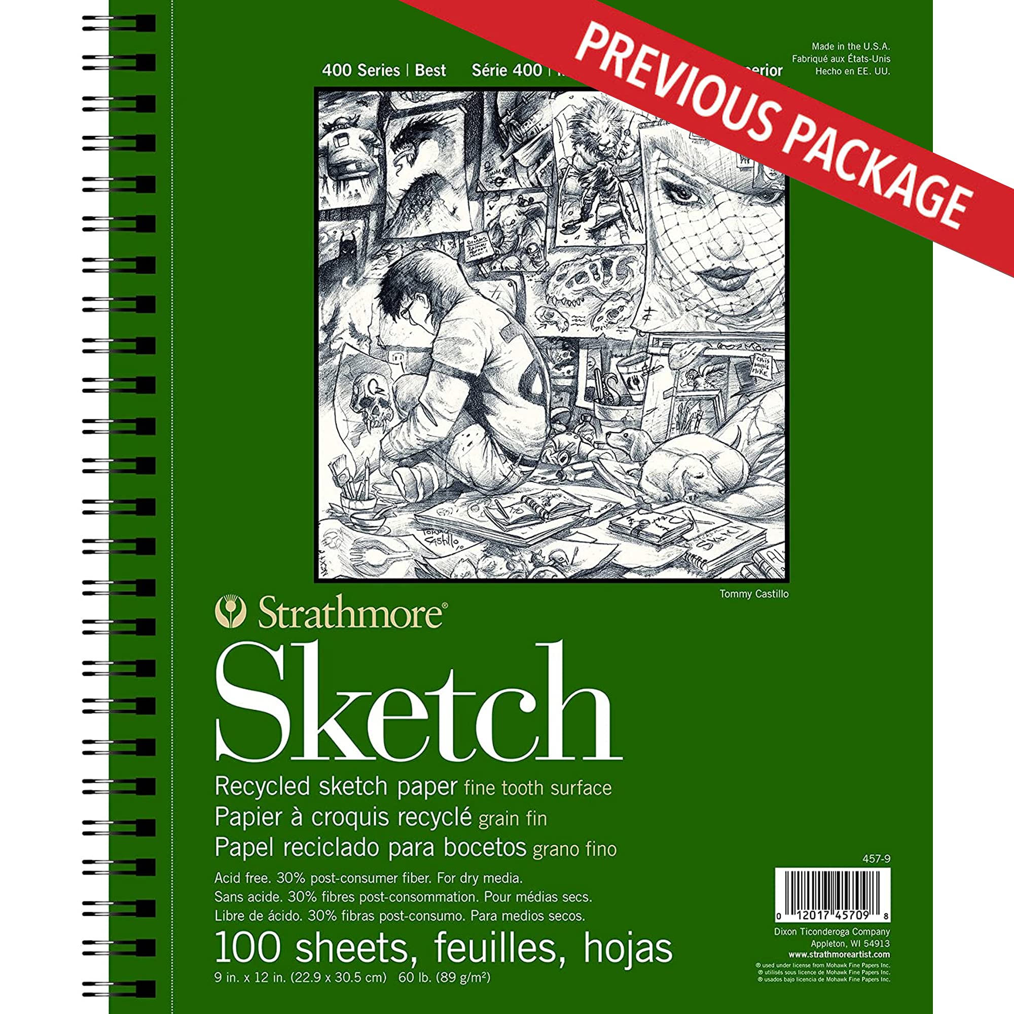 Foto 3 pulgar | Bloc De Dibujo Strathmore Serie 400, Papel Reciclado, 9 X 12 Pulgadas, 100 S - Venta Internacional.