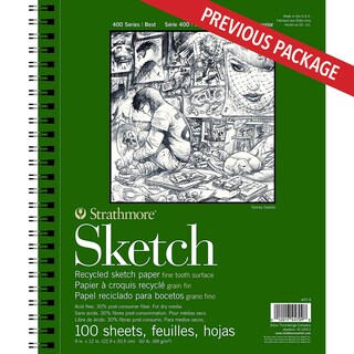 Foto 2 | Bloc De Dibujo Strathmore Serie 400, Papel Reciclado, 9 X 12 Pulgadas, 100 S - Venta Internacional.