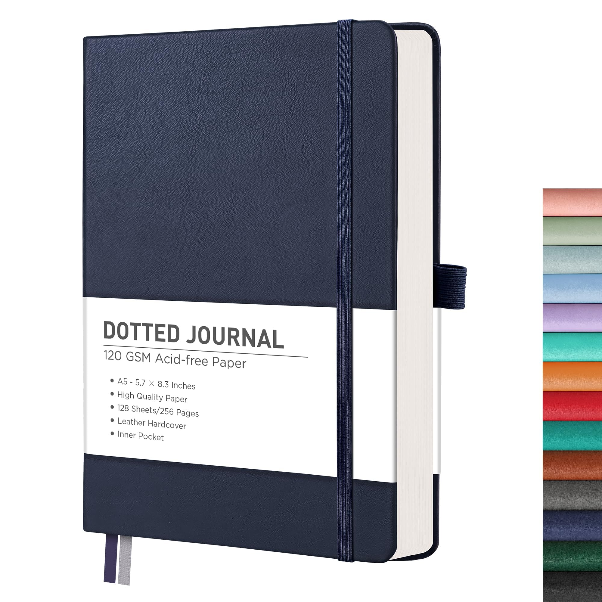 Foto 2 pulgar | Cuaderno Rettacy Bullet Dotted A5 Con 256 Páginas, Color Azul Marino - Venta Internacional.