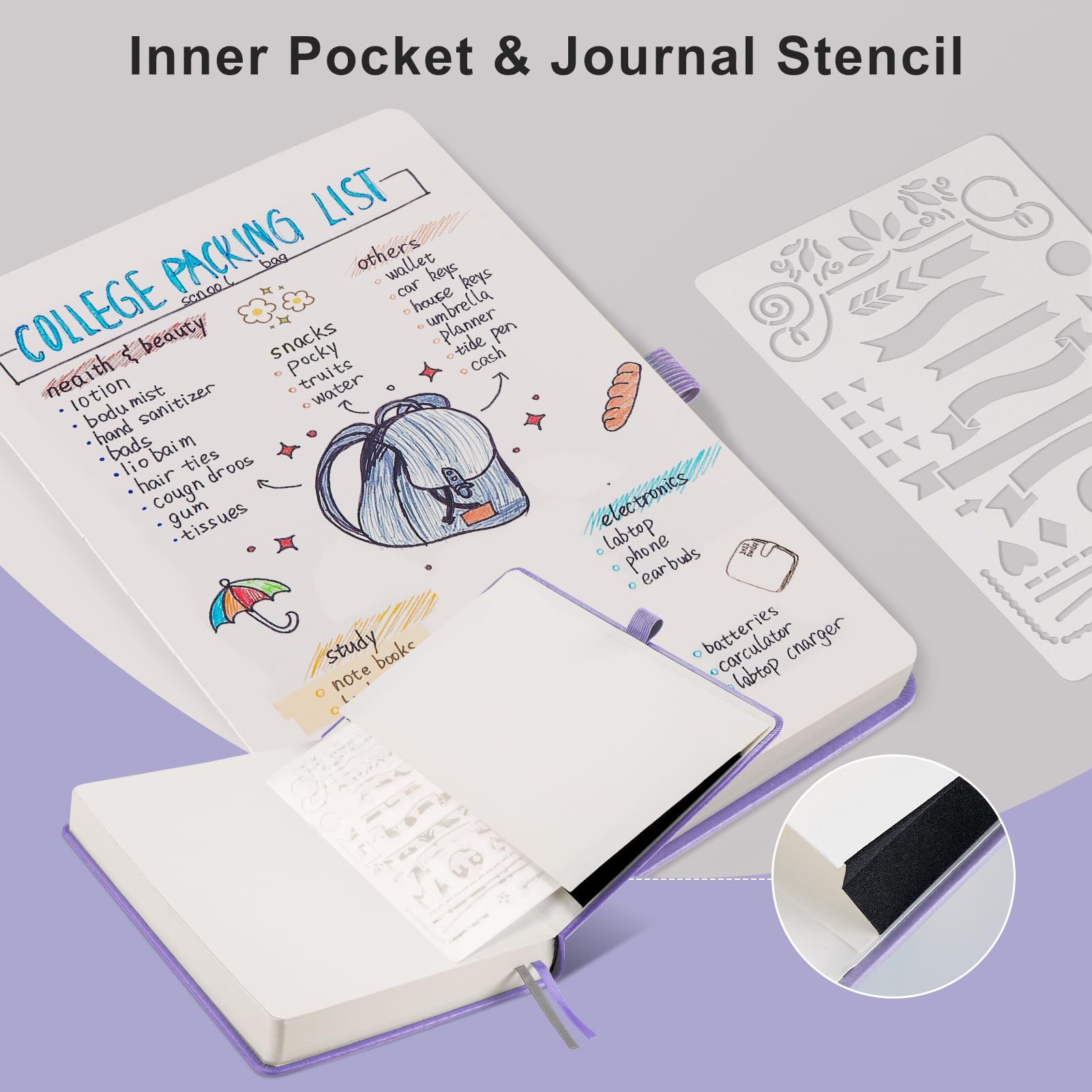 Foto 5 pulgar | Libreta Emshoi En Blanco, 320 Páginas, Tamaño A5, 100 G/m², Piel - Venta Internacional.