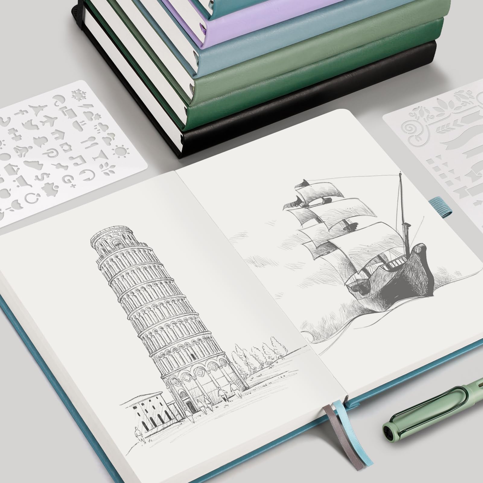 Foto 5 | Libreta Emshoi En Blanco, 320 Páginas, Tamaño A5, 100 G/m², Piel - Venta Internacional.
