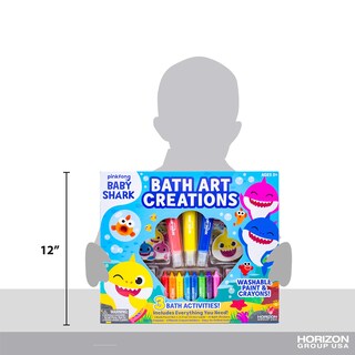 Foto 5 | Set De Juegos Bath Art Baby Shark Con Pinturas Y Crayones Lavables - Venta Internacional.