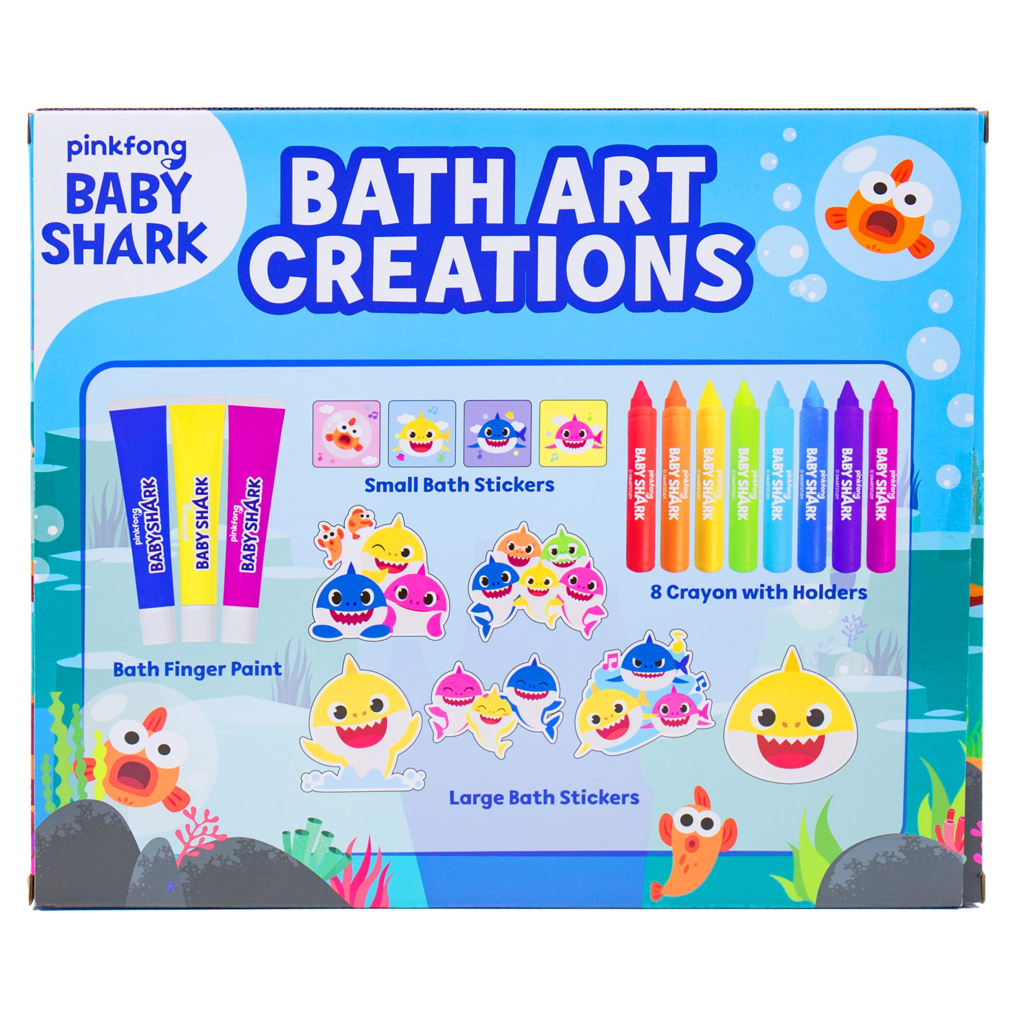 Foto 7 pulgar | Set De Juegos Bath Art Baby Shark Con Pinturas Y Crayones Lavables - Venta Internacional.
