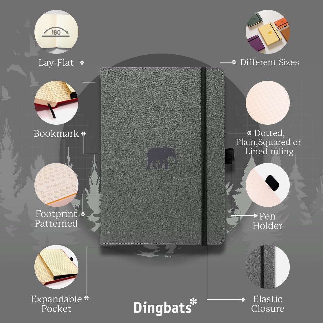 Foto 4 pulgar | Cuaderno Dingbats* Wildlife A4, Cuadriculado, Tapa Dura, Piel Sintética - Venta Internacional.
