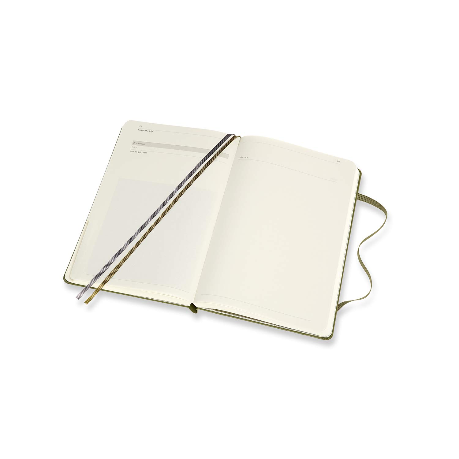 Foto 6 | Diario Moleskine Passion Travel, Tapa Dura, Color Verde Olmo, 400 Págs. - Venta Internacional.