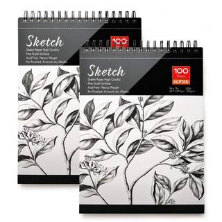 Foto 1 | Cuaderno De Bocetos Agptek, 9 X 12 Cm, 100 Hojas, 100 G/m2, Paquete De 2 - Venta Internacional.