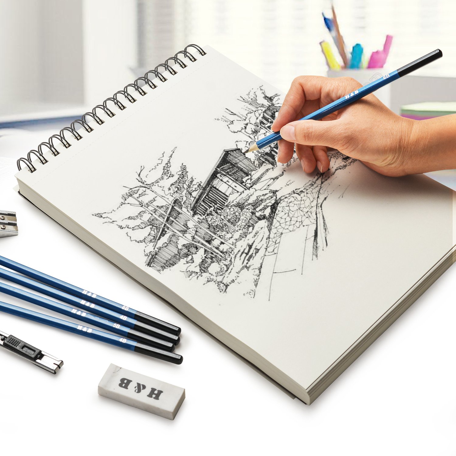 Foto 3 pulgar | Cuaderno De Bocetos Agptek, 9 X 12 Cm, 100 Hojas, 100 G/m2, Paquete De 2 - Venta Internacional.