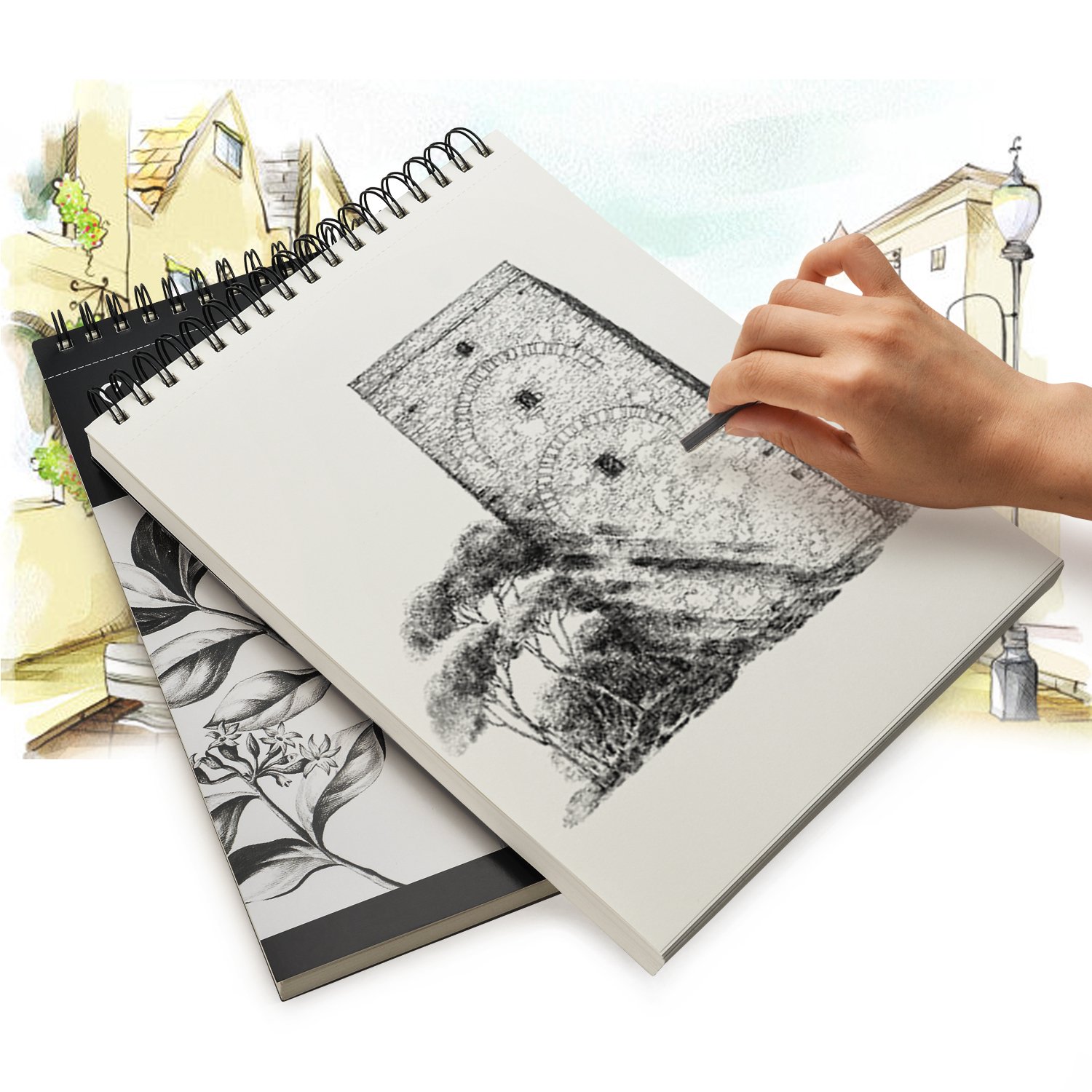 Foto 4 pulgar | Cuaderno De Bocetos Agptek, 9 X 12 Cm, 100 Hojas, 100 G/m2, Paquete De 2 - Venta Internacional.