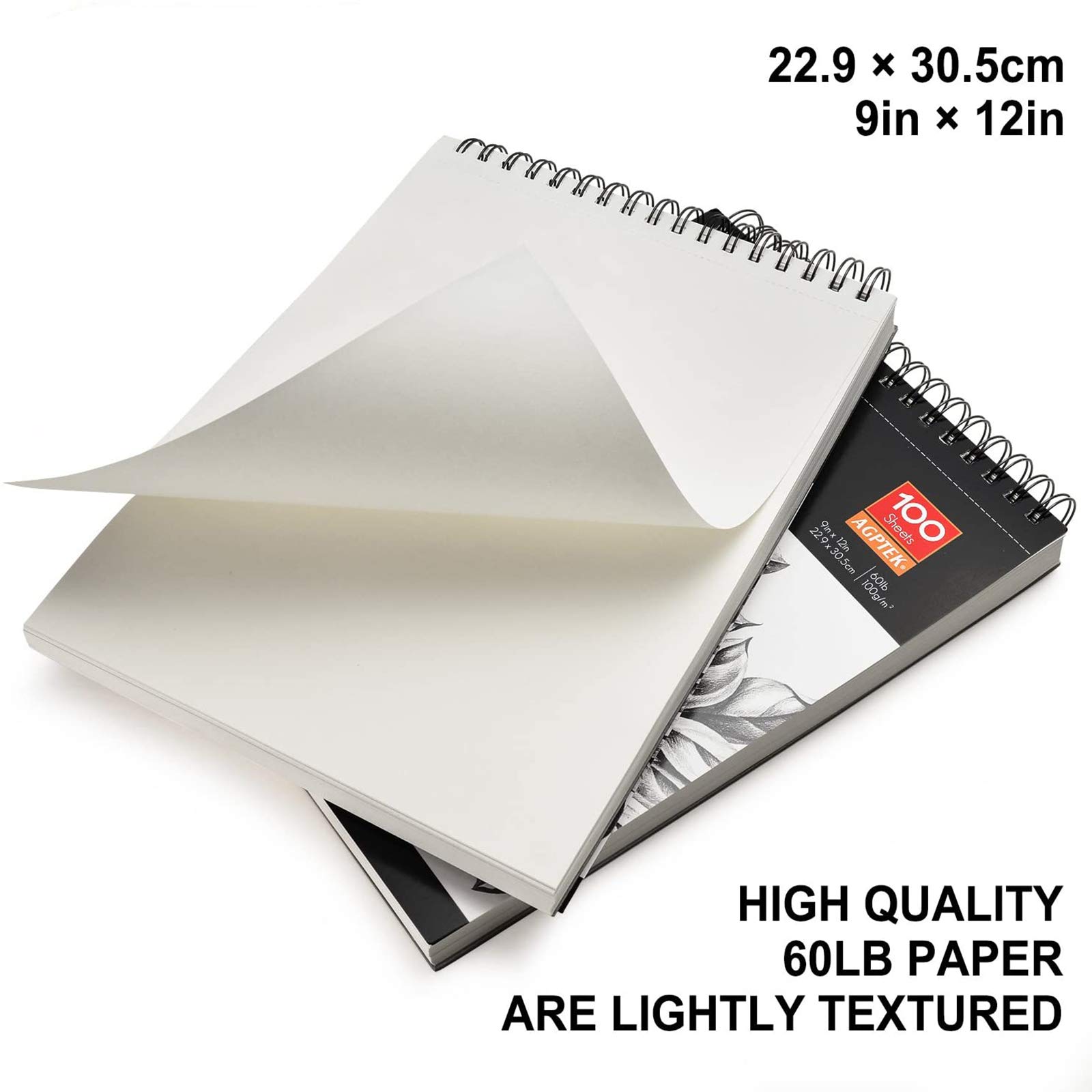 Foto 5 pulgar | Cuaderno De Bocetos Agptek, 9 X 12 Cm, 100 Hojas, 100 G/m2, Paquete De 2 - Venta Internacional.