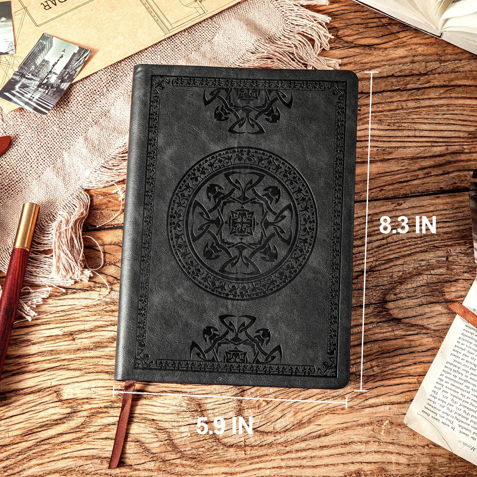 Foto 5 pulgar | Cuaderno Cagie Cuaderno Vintage De Piel Para Hombre, 180 Páginas - Venta Internacional.
