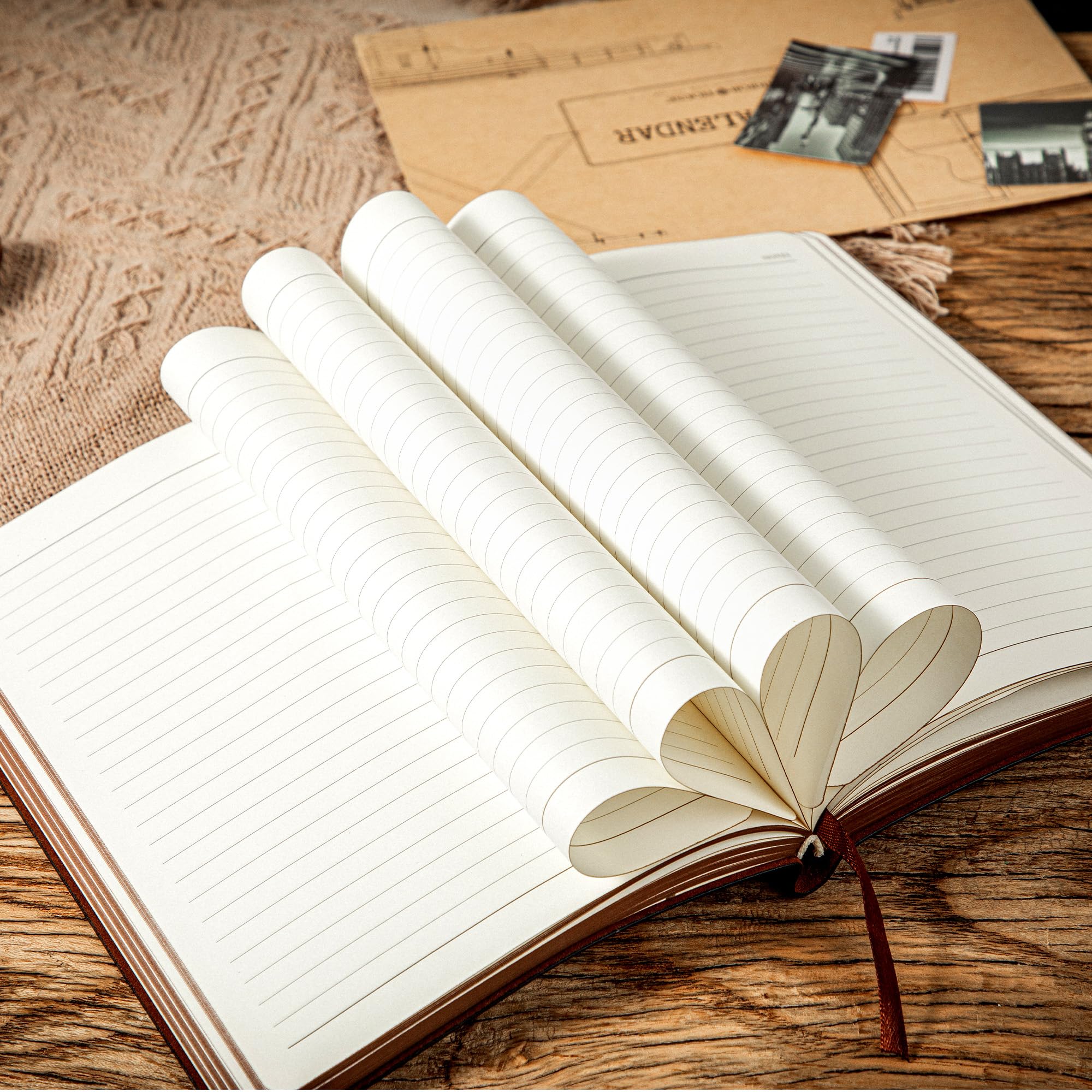 Foto 7 pulgar | Cuaderno Cagie Cuaderno Vintage De Piel Para Hombre, 180 Páginas - Venta Internacional.