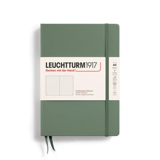 Foto 1 | Cuaderno Leuchtturm1917, Tapa Dura, Tamaño Mediano, A5, 251 Páginas, Color Oliva - Venta Internacional.
