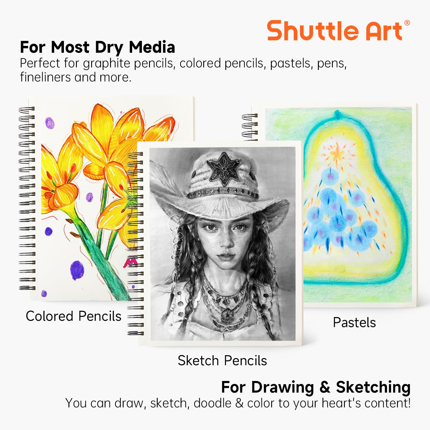 Foto 2 | Cuaderno De Bocetos Shuttle Art, 9 X 12 Pulgadas, 220 Hojas, Paquete De 2 - Venta Internacional.