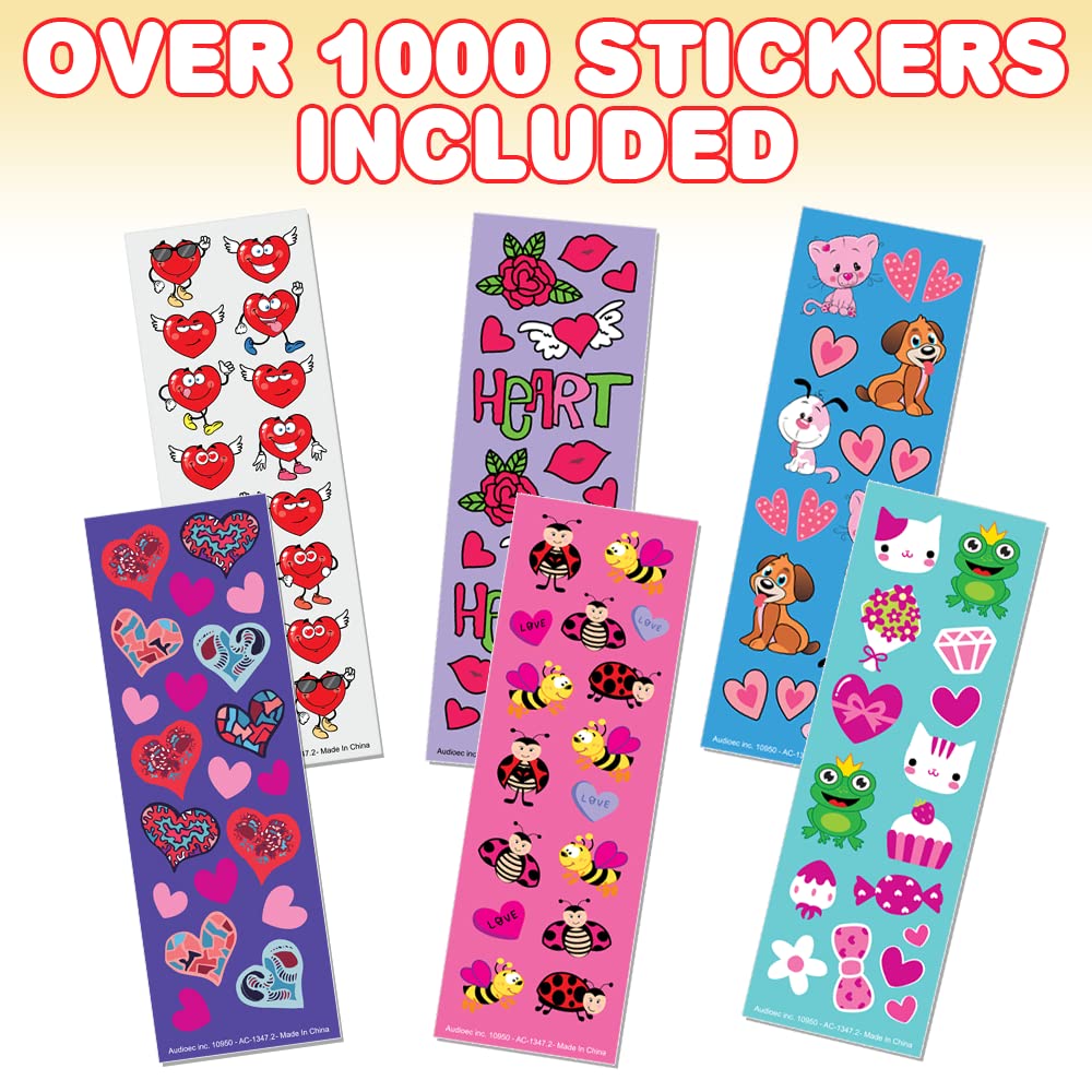 Foto 3 pulgar | Pegatinas Artcreativity Para San Valentín, 100 Hojas, Más De 1600 Pegatinas - Venta Internacional.